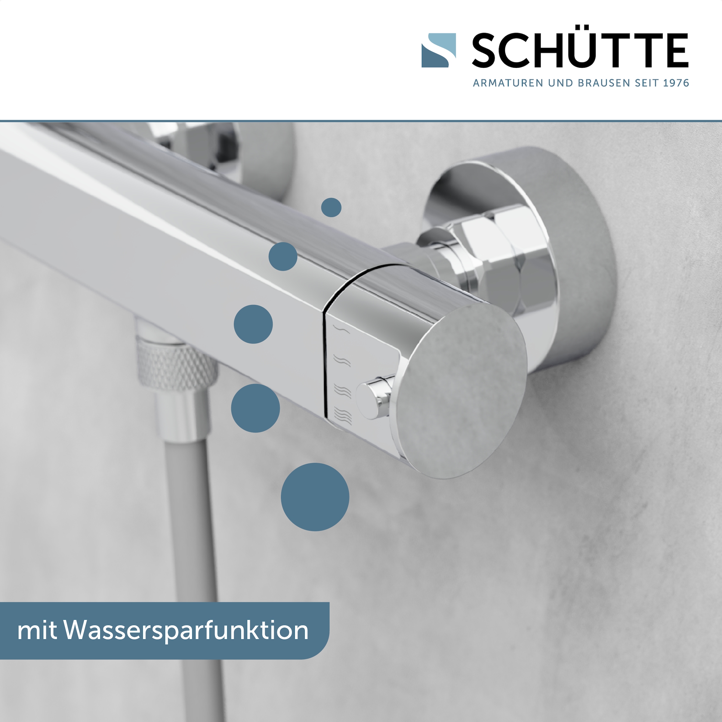 Schütte Brausethermostat »VITA« wassersparende Eco-Stopp-Funkt., Sicherheitssperre, innovative Kühlung