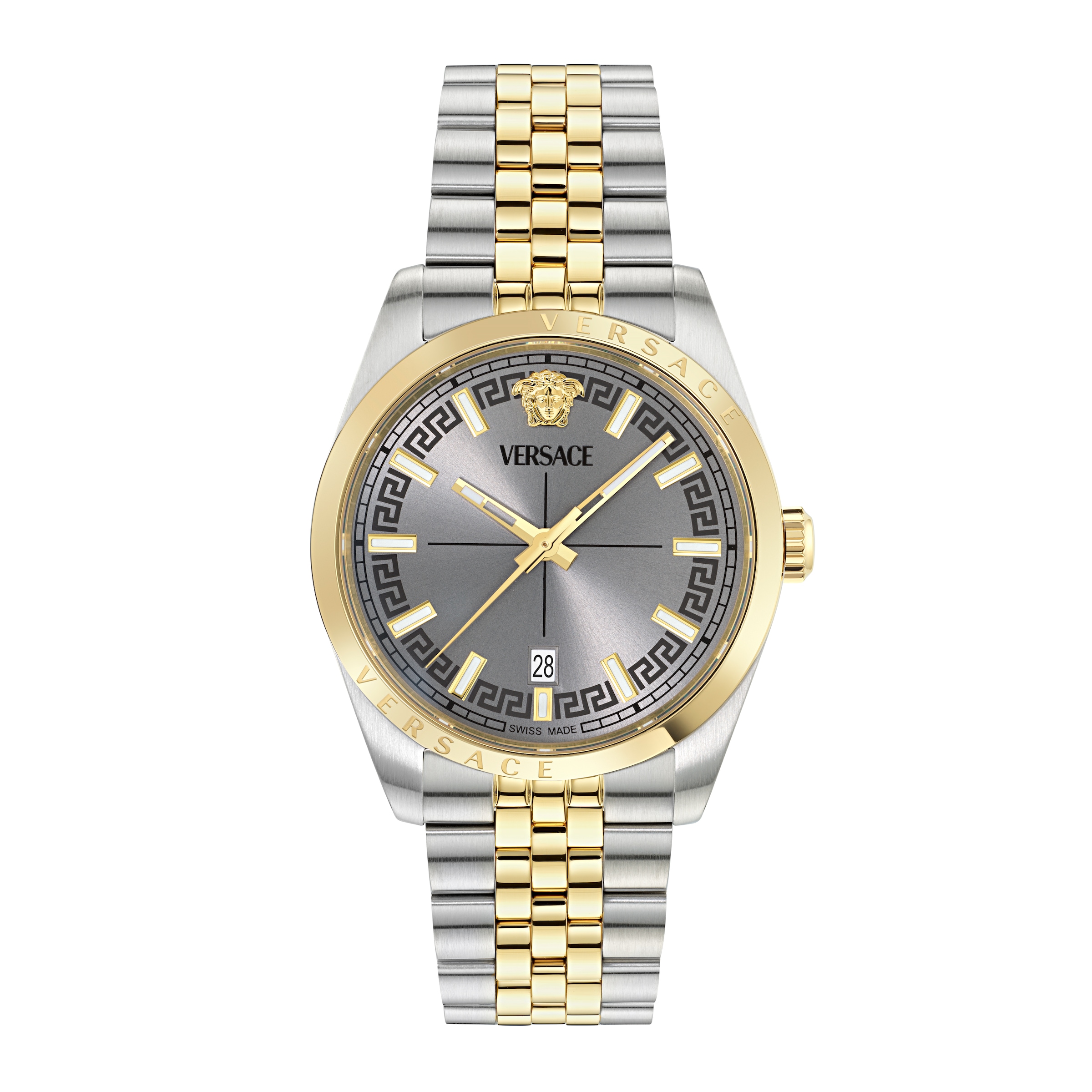 Versace Quarzuhr »MILLENYIUM GENT« Armbanduhr, Herrenuhr, Swiss Made, Edelstahlarmband, analog, Tag