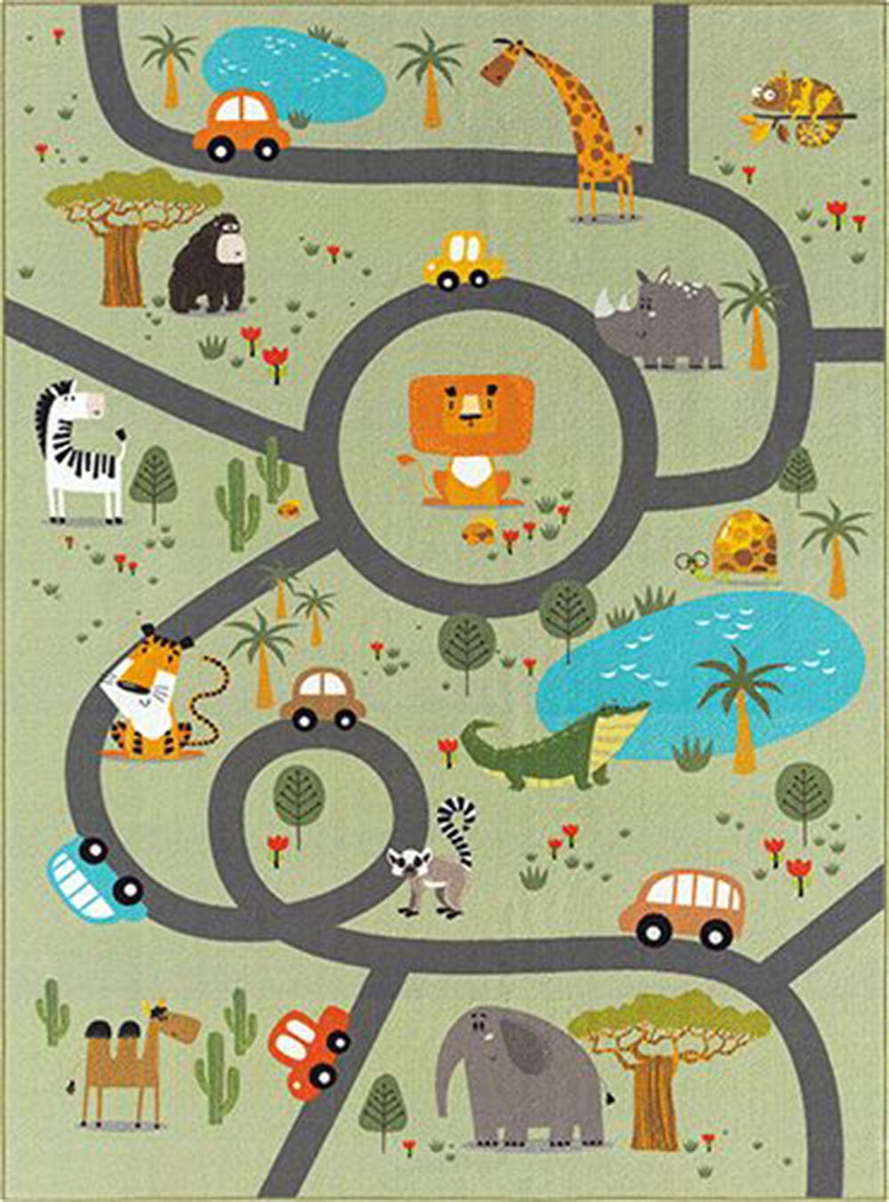 the carpet Teppich »Happy Life«, rund, 4 mm Höhe, Life Kinderzimmer Teppich Spielteppich pflegeleicht