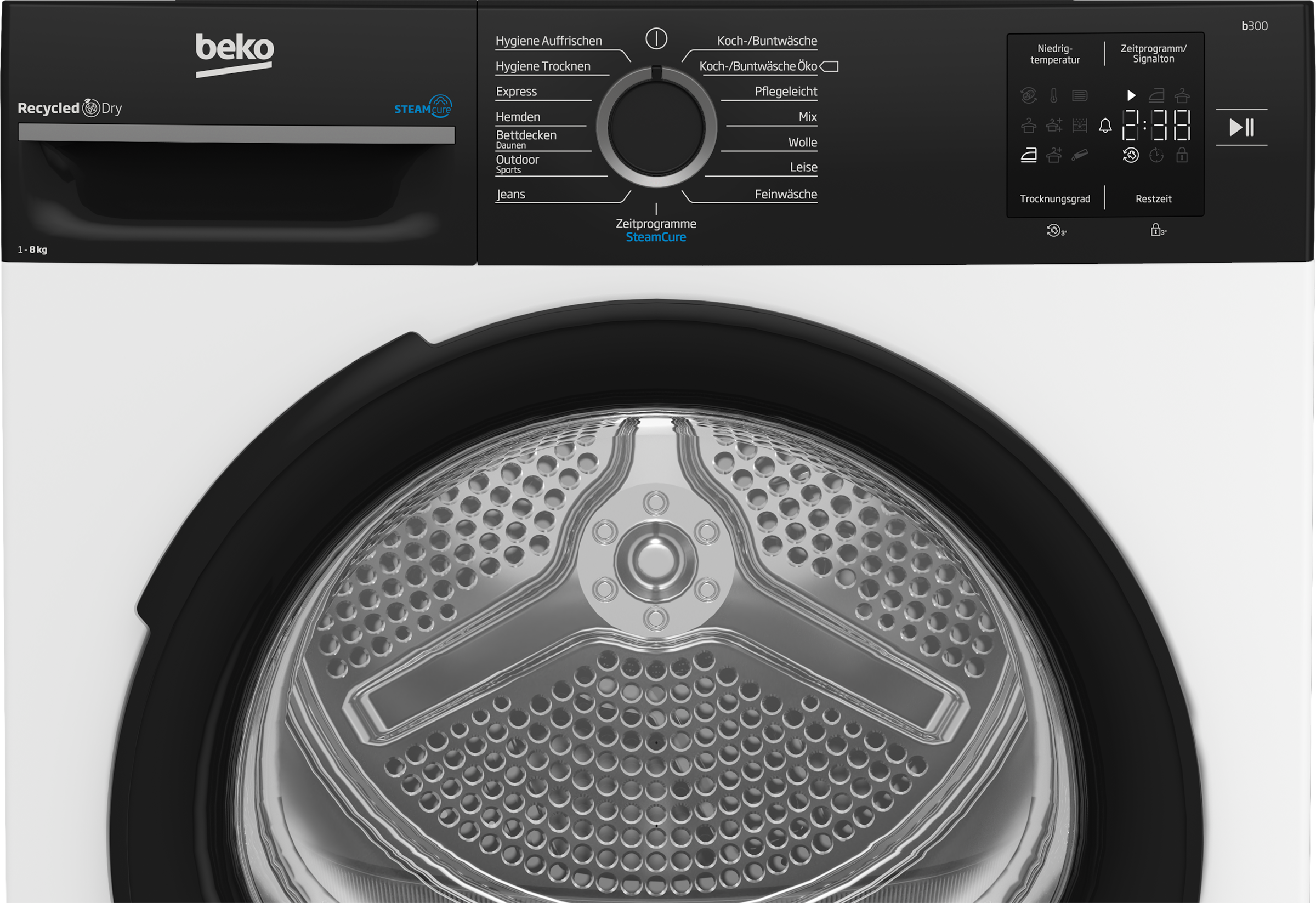 BEKO Kondenstrockner »BM3T38240W«, 8 kg, mit Wärmepumpentechnologie