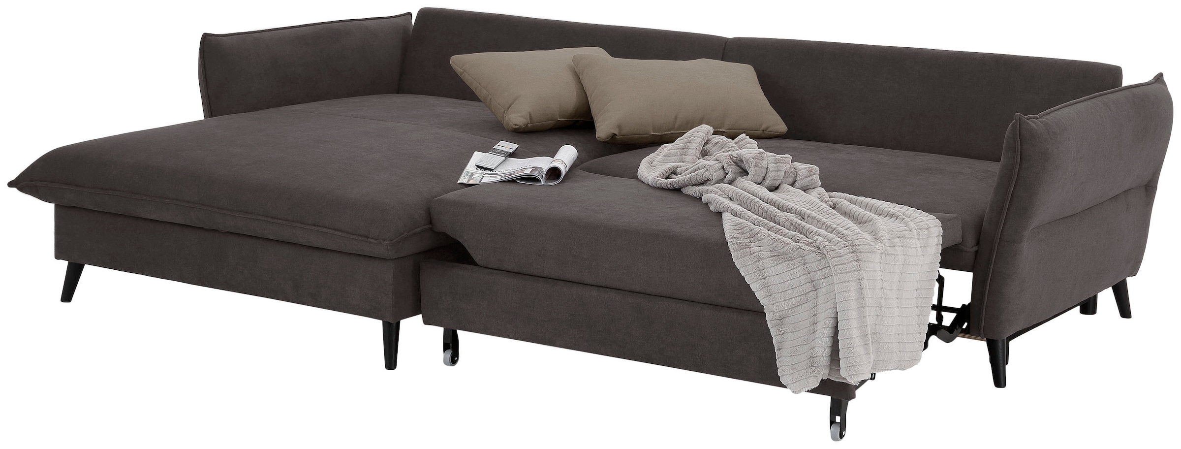 Home affaire Ecksofa »Tirano, L-Form«, wahlweise mit Bettfunktion und Bettkasten