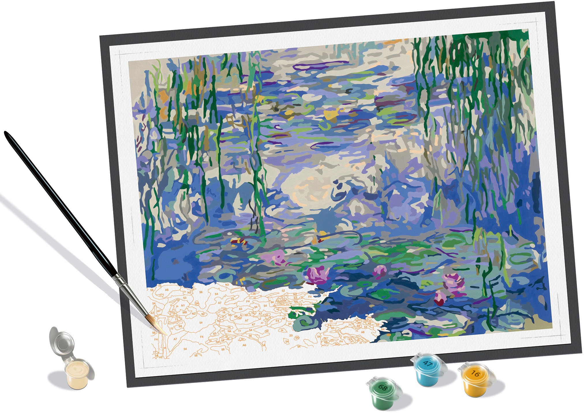 Ravensburger Malen nach Zahlen »CreArt, ART Collection, Waterlilies (Monet)«, Made in Europe