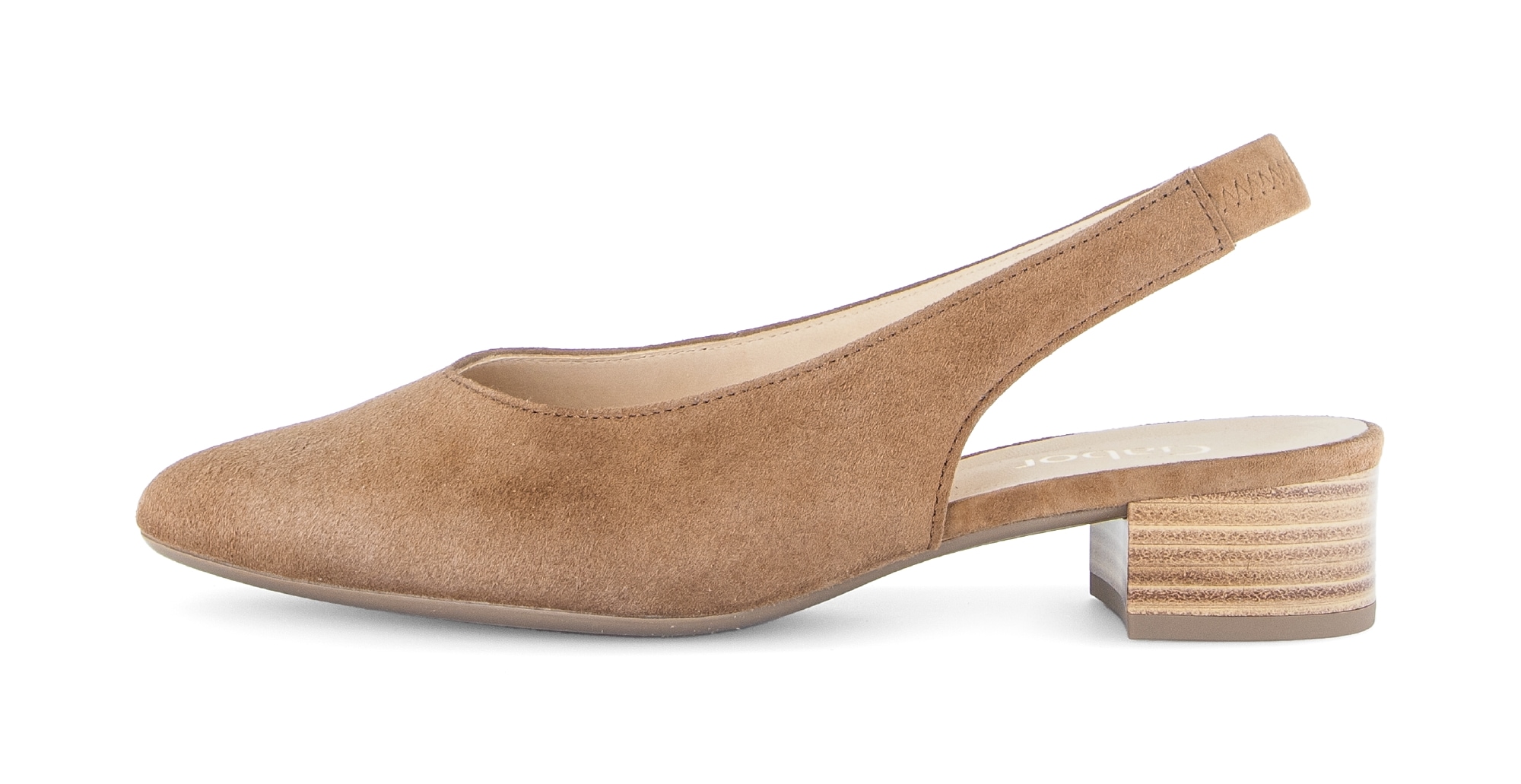 Gabor Slingpumps  , Blockabsatz, Abendschuh, Sommerschuh mit elastischem Riemchen