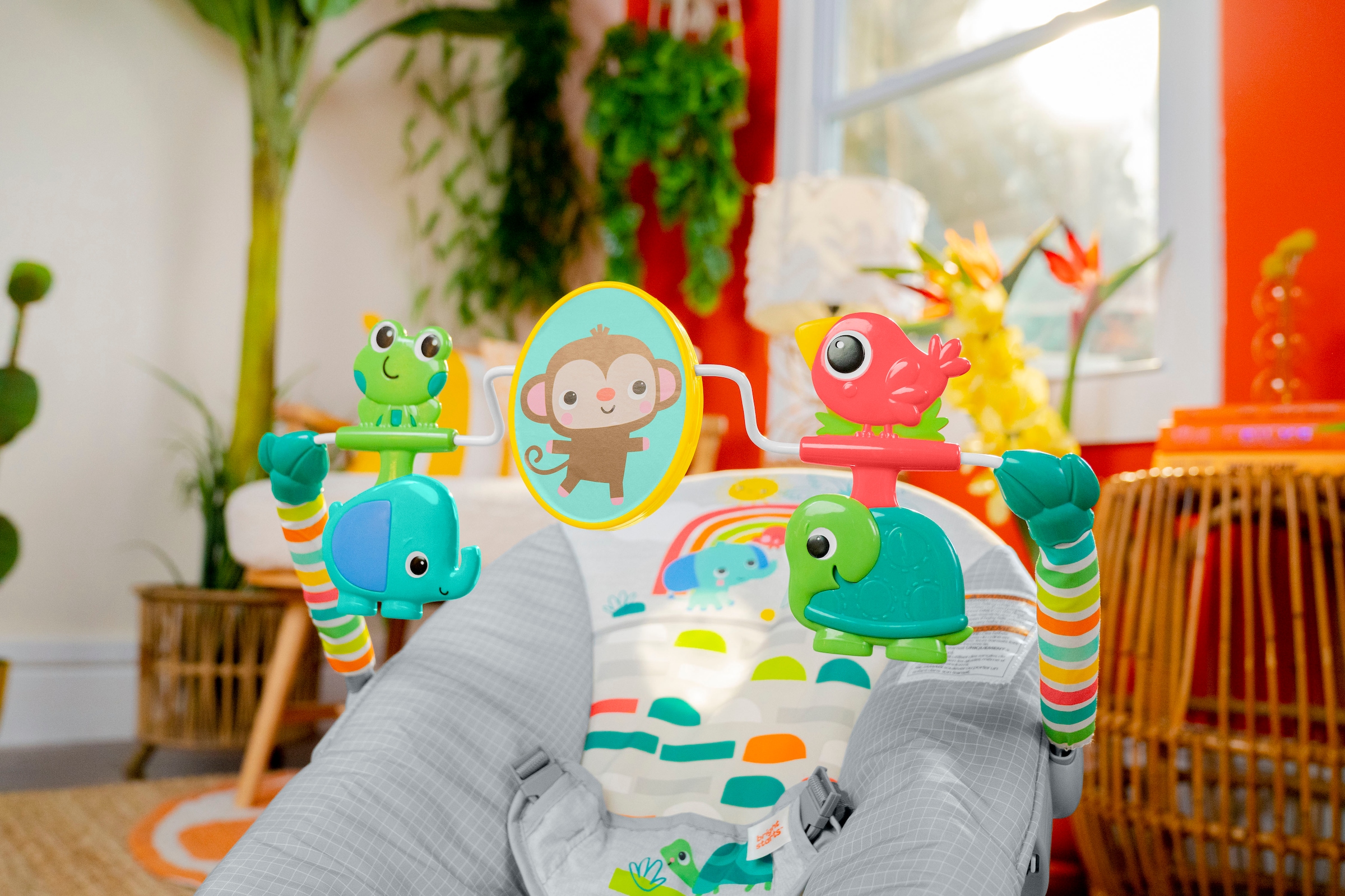 Bright Starts Babywippe »Playful Paradise™ Vibrating Bouncer« bis 9 kg mit Sound-Effekt