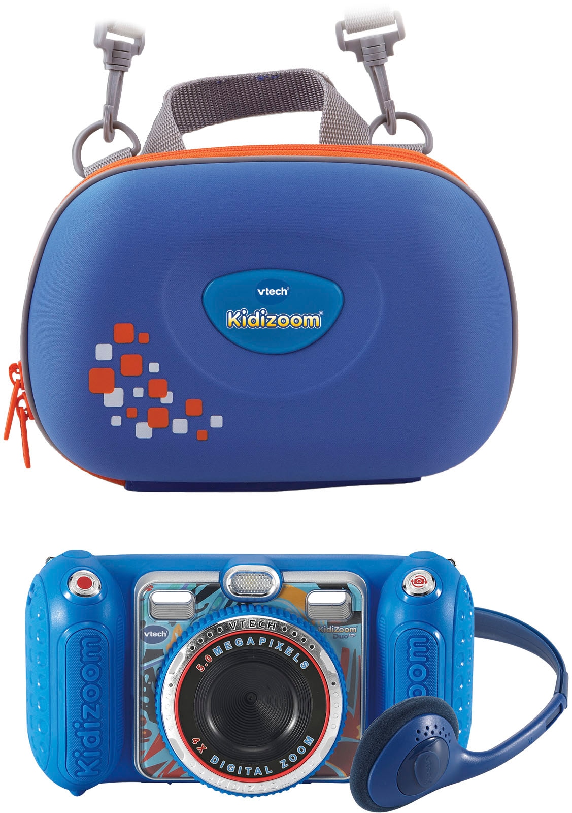 Vtech® Kinderkamera »KidiZoom Duo Pro, blau«, inklusive Tragetasche