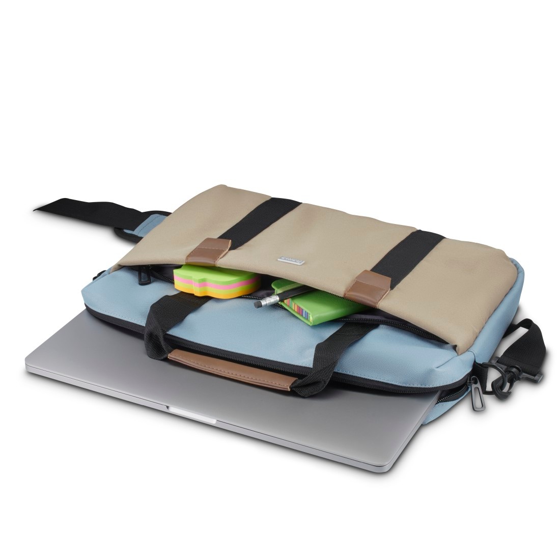 Hama Laptoptasche »Nachhaltige Notebooktasche für 34-36 cm (13,3 -14,1 Zoll), Trolleyband«, Recyceltes Polyester, Laptopfach, Vordertasche Organizerstruktur