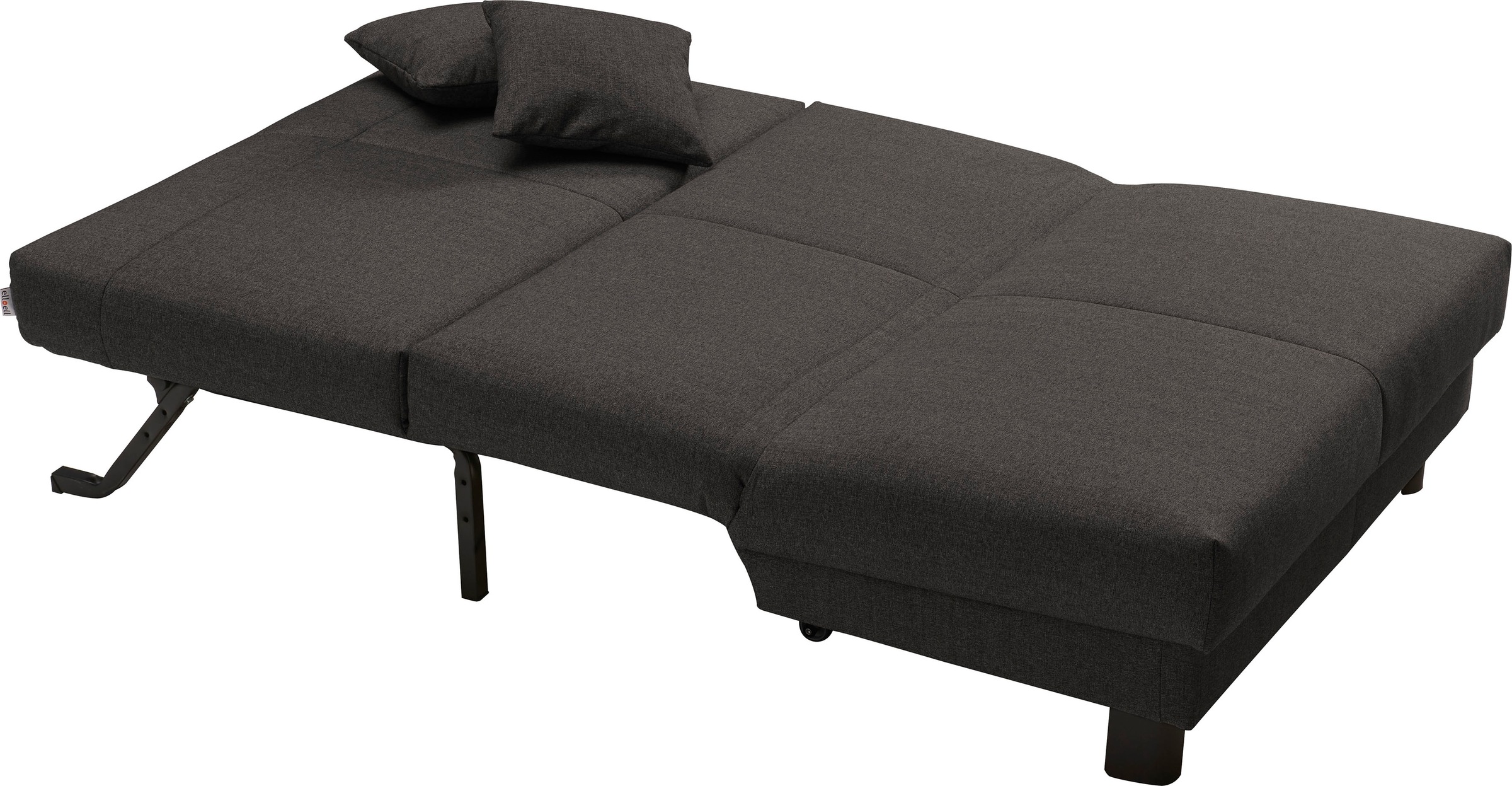 ell + ell Schlafsofa »Enny«, Liegefläche Breite 120 oder 140 cm, Liegehöhe 45 cm, Füße schwarz