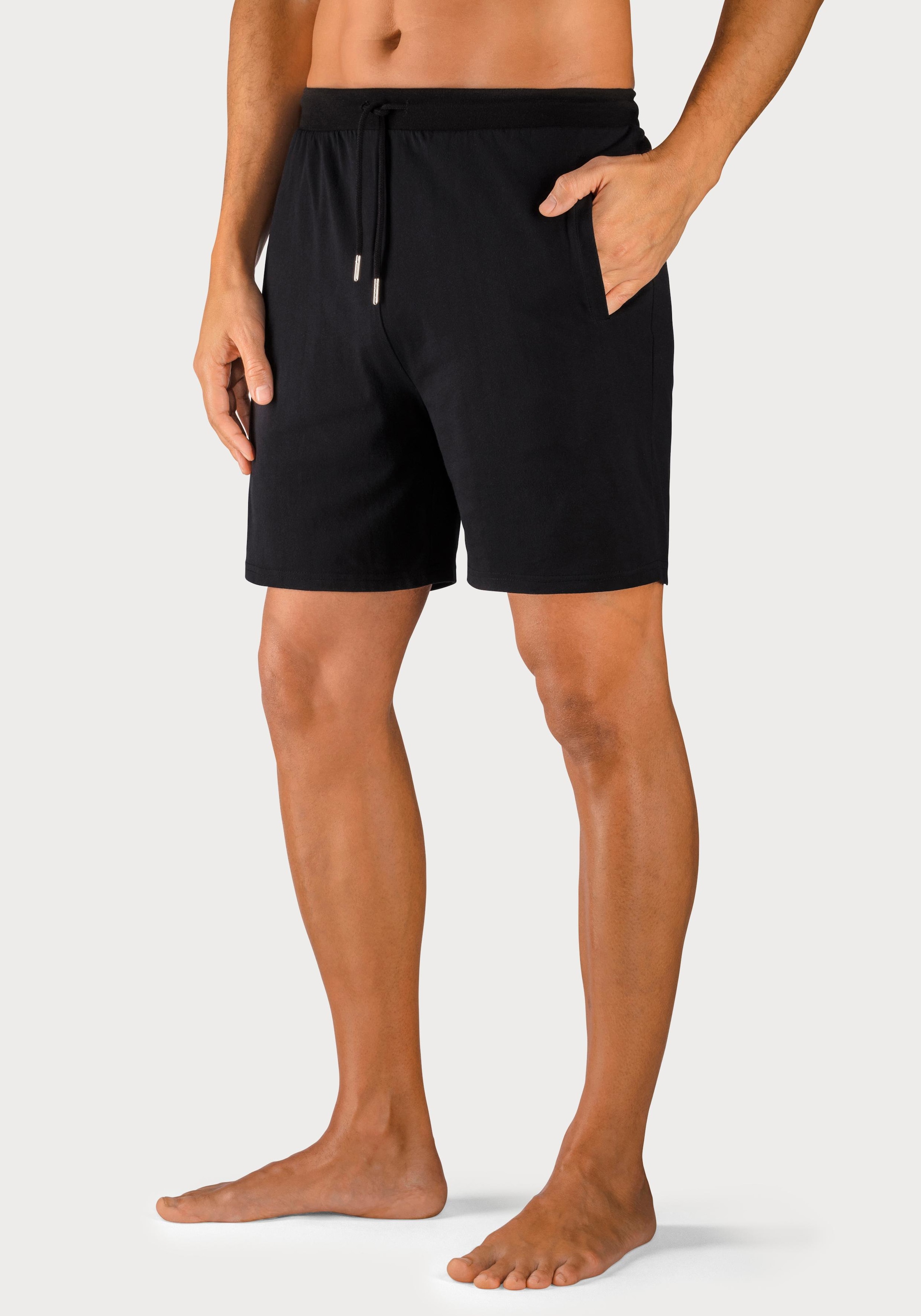 AUTHENTIC LE JOGGER Schlafshorts »kurze Relaxshort, mit Kordel, Jogginghose,«, aus reiner Baumwolle