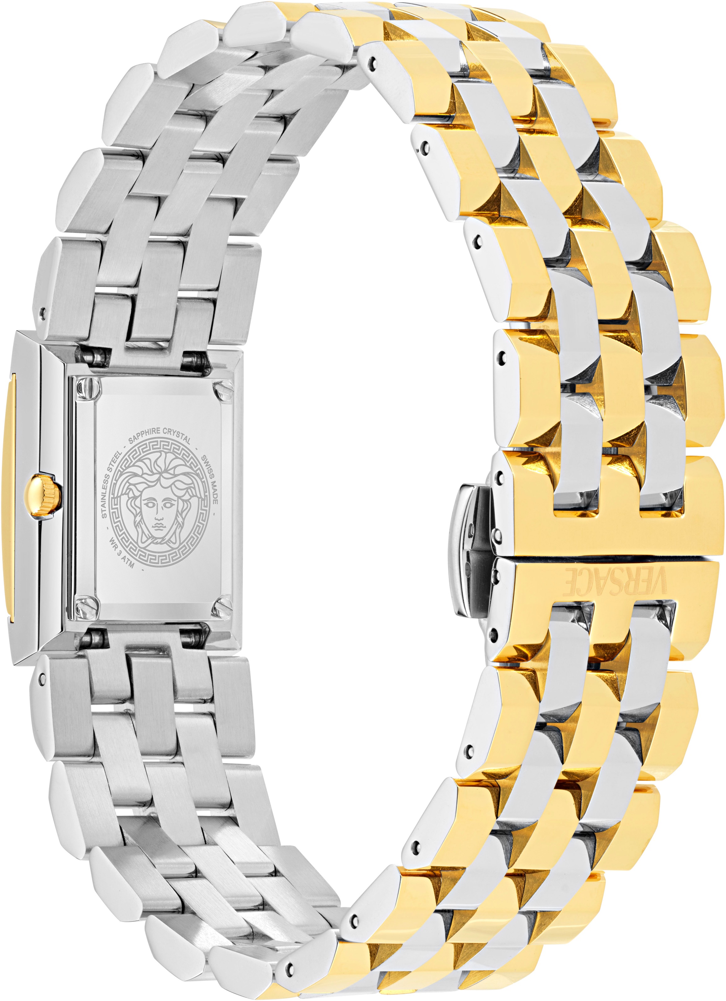 Versace Quarzuhr »VERSACE REVEAL«, Armbanduhr, Damenuhr, Swiss Made, Edelstahlarmband, analog