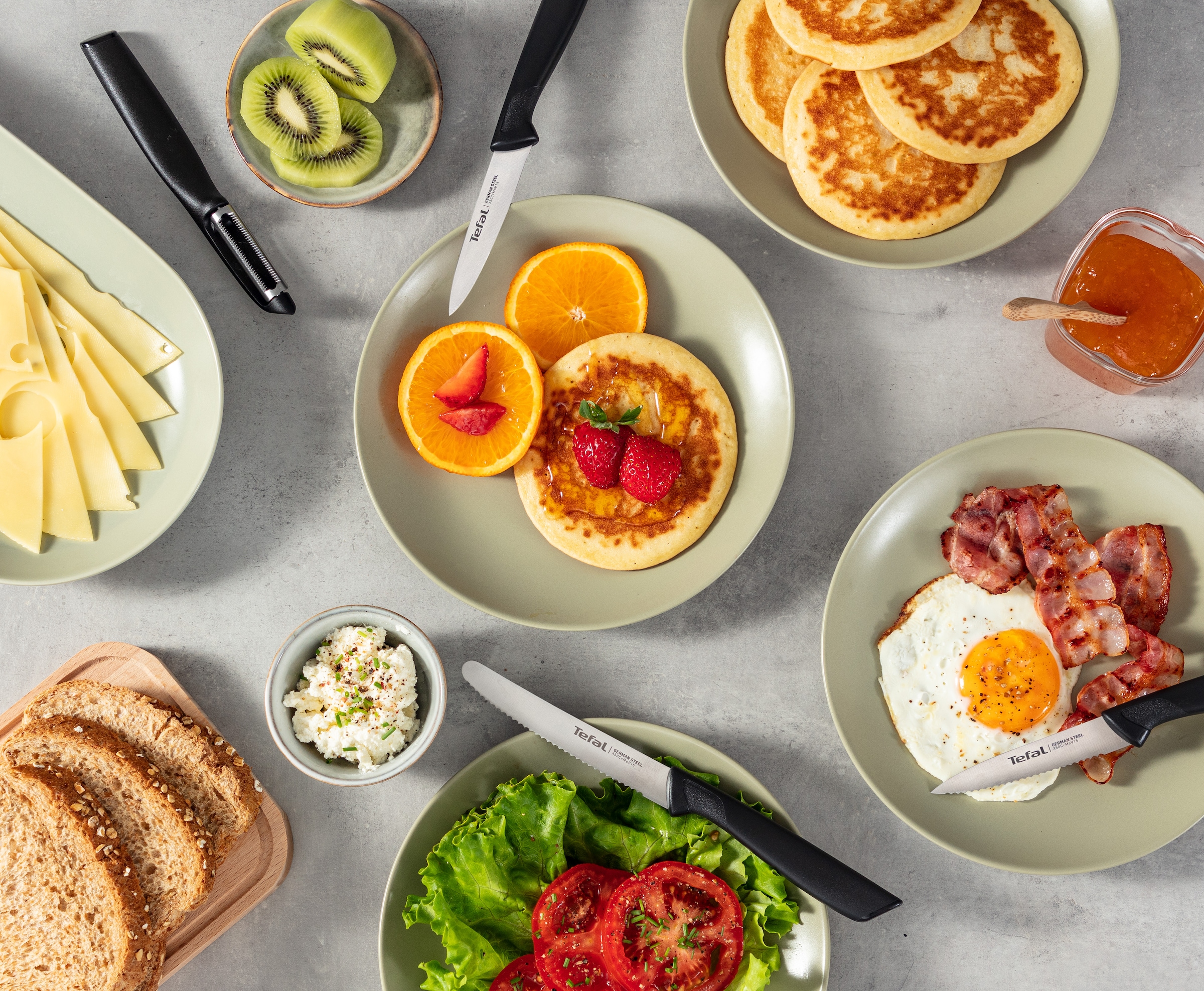 Tefal Sparschäler »Colorfood« 17 cm, beidseitig gezahnte Klinge, für Rechts- und Linkshänder