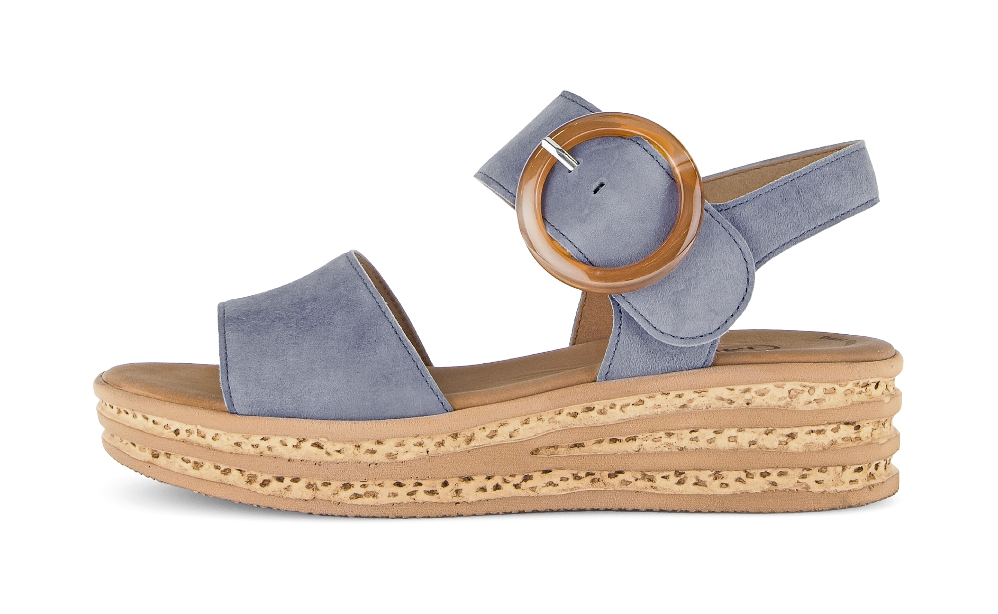 Gabor Keilsandalette  , Riemchensandale, Sommerschuh mit modischer Zierschnalle