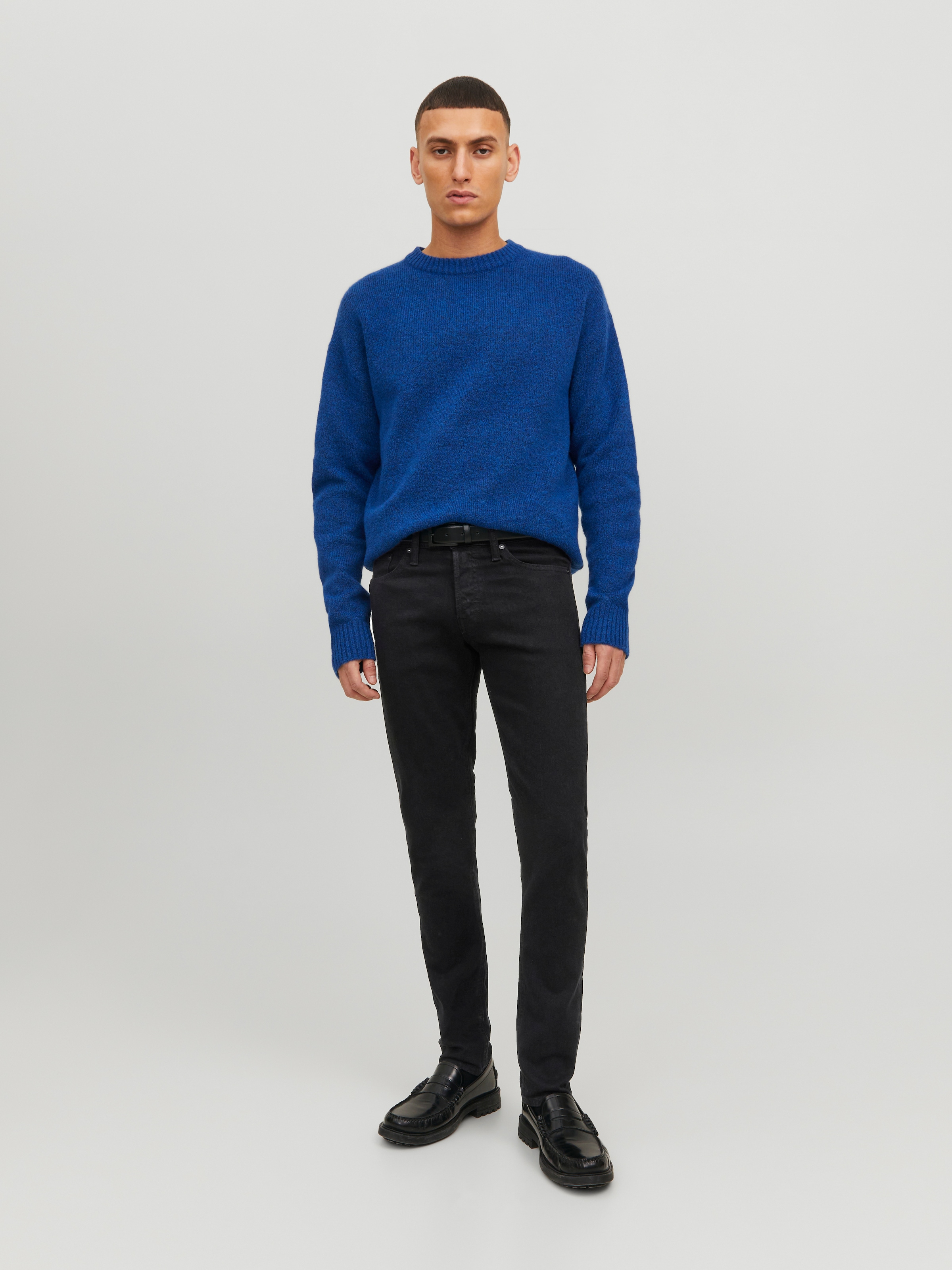 Jack & Jones Slim-fit-Jeans »JJIGLENN Jeans mit schmaler Beinform und Stretch für Komfort« Denim/Jeans, modisch, slim fit, Baumwollmischung