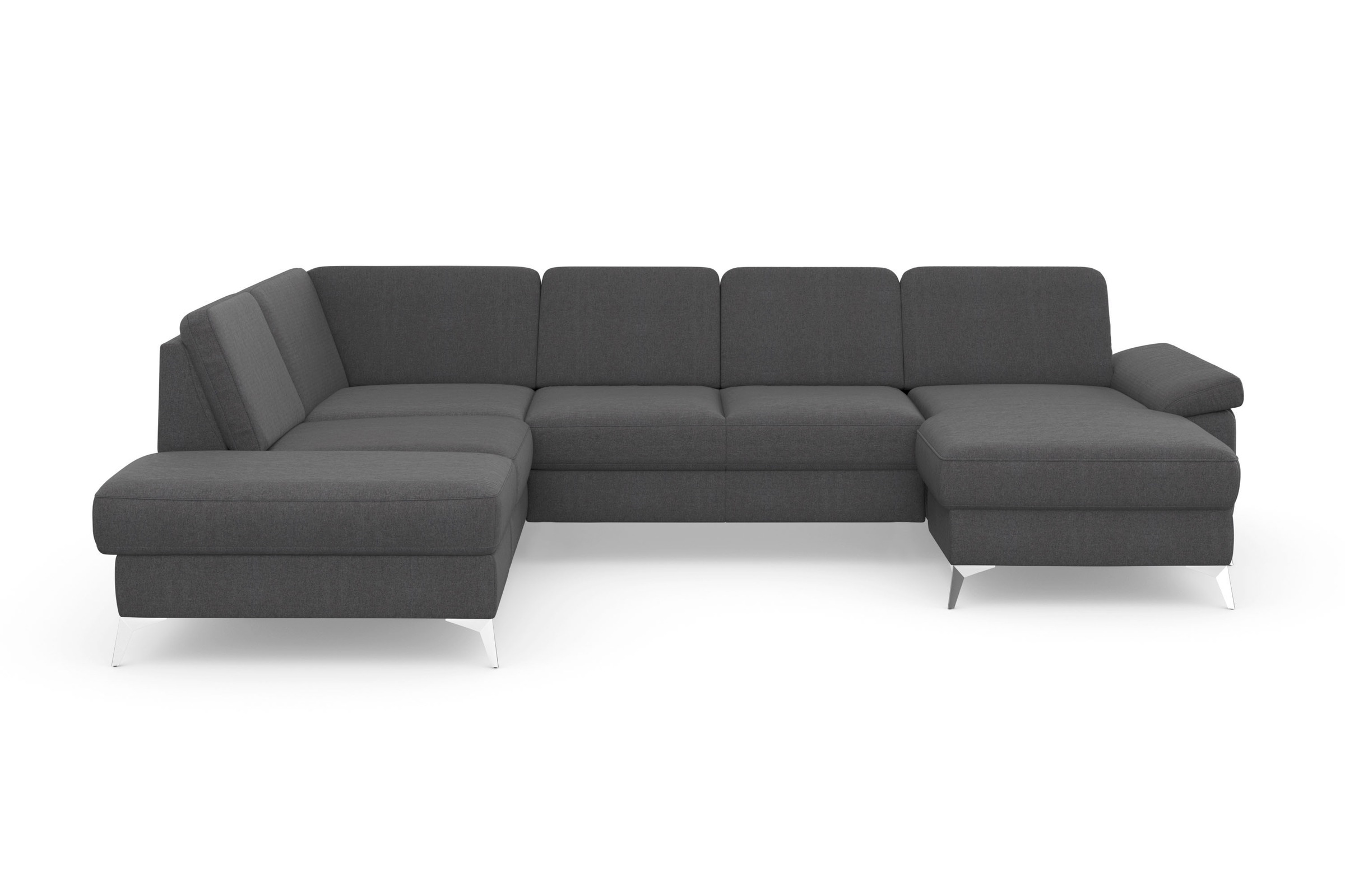 sit&more Wohnlandschaft »Padua U-Form«, inklusive Sitztiefenverstellung, Armteilfunktion und Federkern
