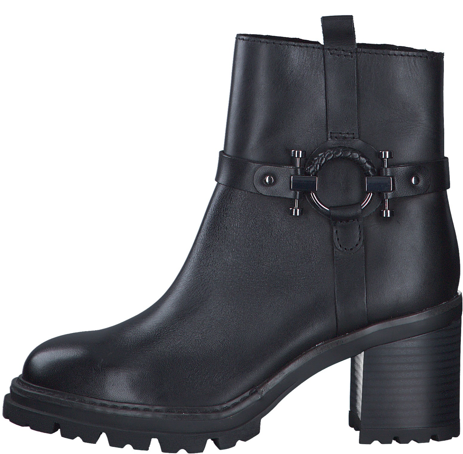 MARCO TOZZI Stiefelette, Blockabsatz, Westernstiefelette, Chunky Boots mit Zierriegel