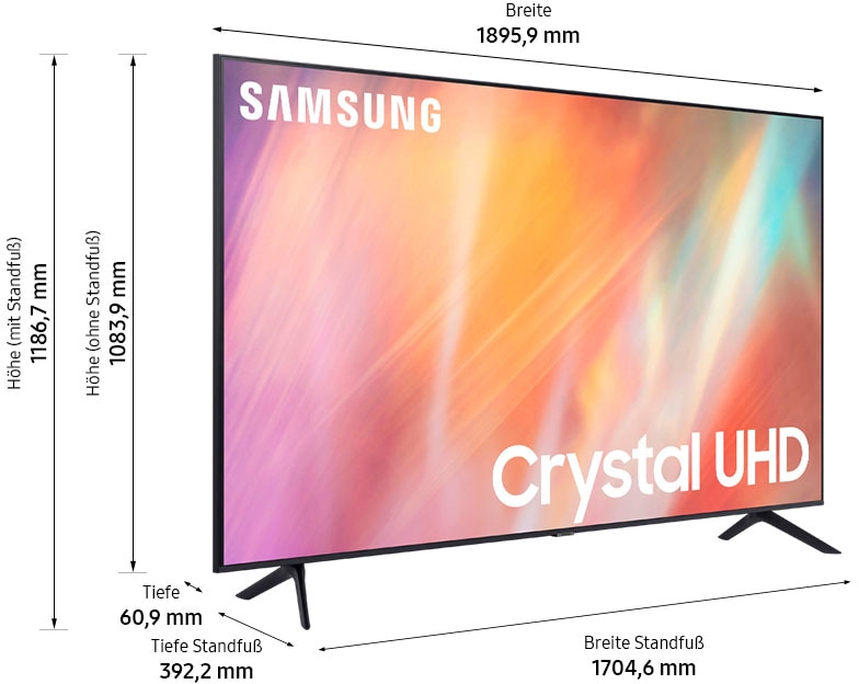 Samsung LED-Fernseher »GU85AU7179U«, Zoll, Enhancer online bestellen HDR-Crystal Smart-TV, 4K-Q-Symphony-Contrast 4K HD, cm/85 Ultra 214 Prozessor