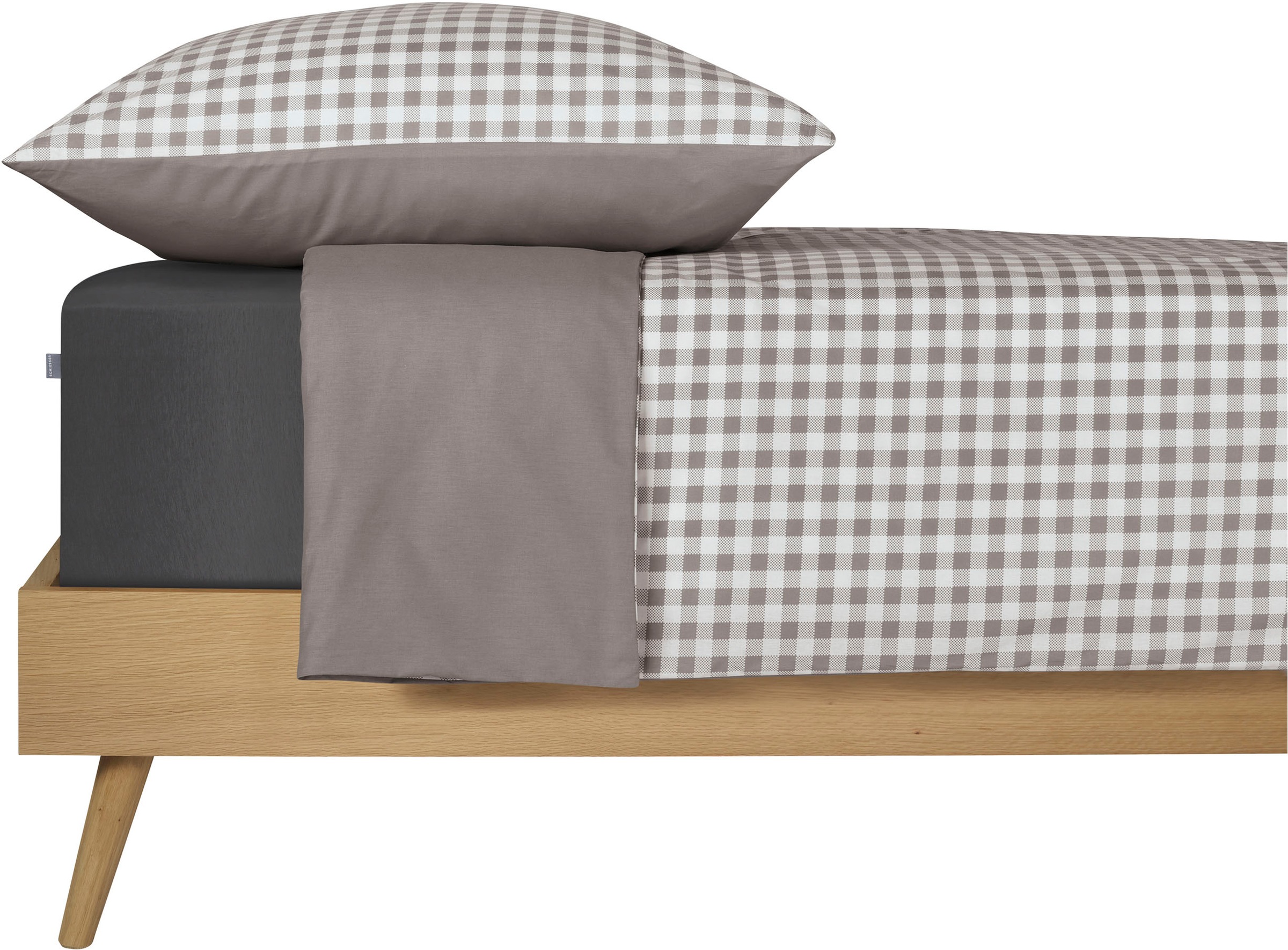 Schiesser Wendebettwäsche »Vichy aus weicher Baumwolle mit Karos« 2 Stk. tl günstig online kaufen