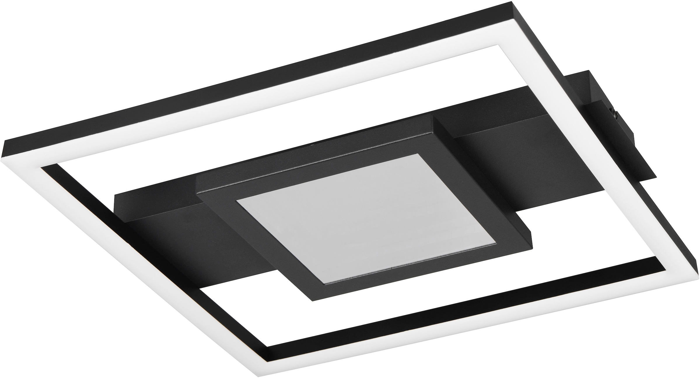 REALITY Leuchten LED Deckenleuchte »WHEELER, LED Deckenlampe 16W 2000 Lumen 3000K warmweißes Licht«, 1 flammig, Leuchtmittel LED-Board | LED fest integriert, Lichteffekte mit Spiegelfolie, 35 x 33 cm, Wand- oder Deckenleuchte