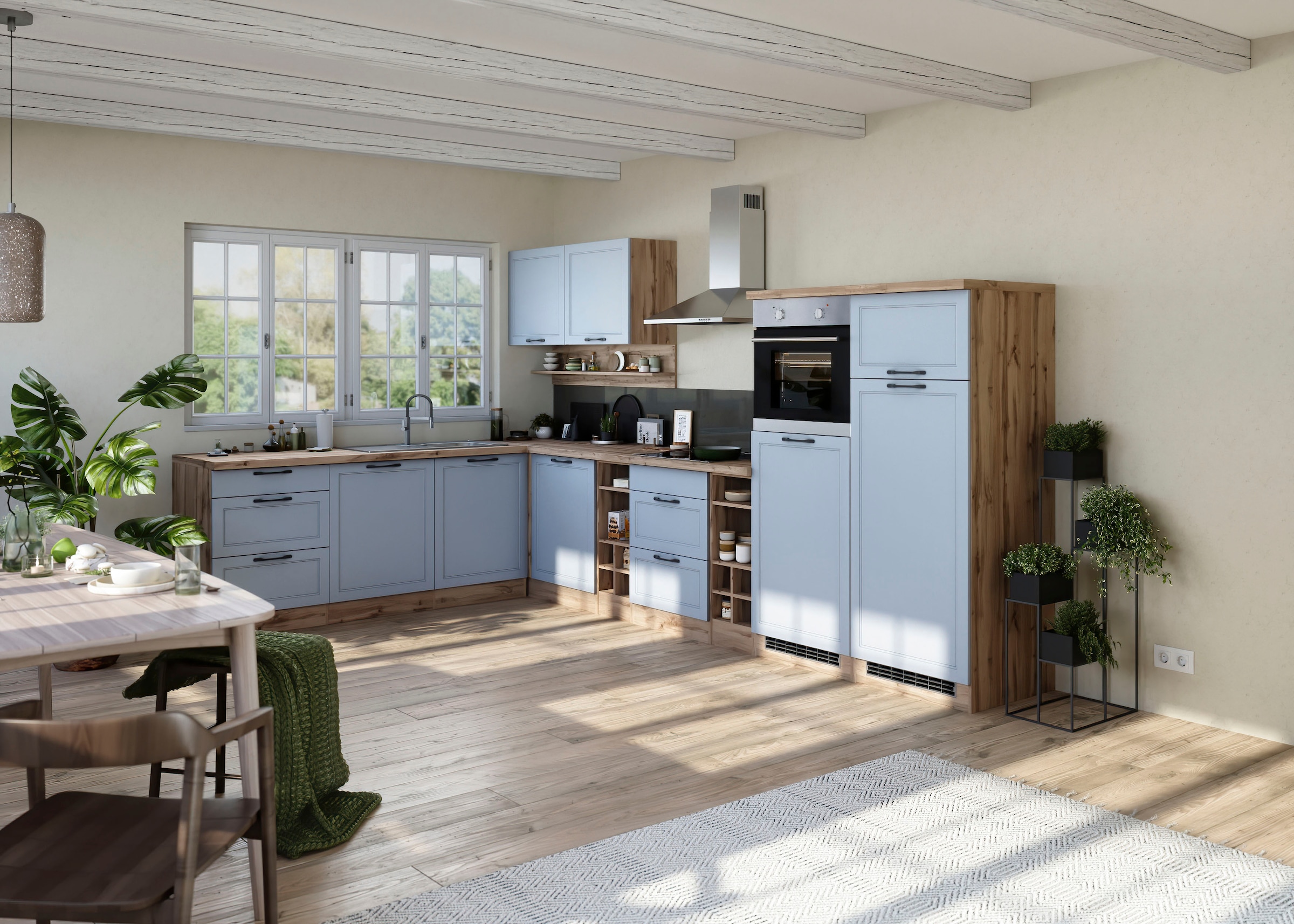 KOCHSTATION Winkelküche »KS-Lana«, Stellbreite 240/360 cm, wahlweise mit E-Geräten