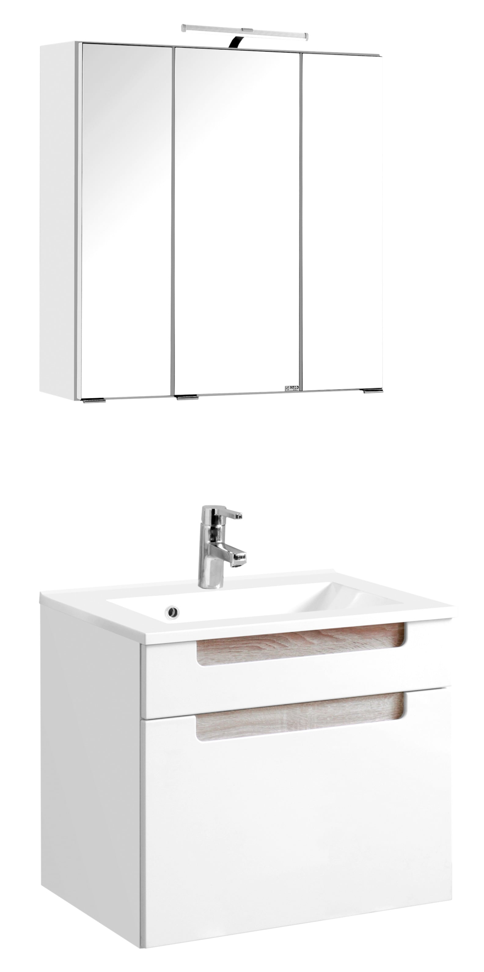 welltime Badmöbel-Set »Siena« 2 Stk. tlg. Spiegelschrank inklusive LED-Bele günstig online kaufen