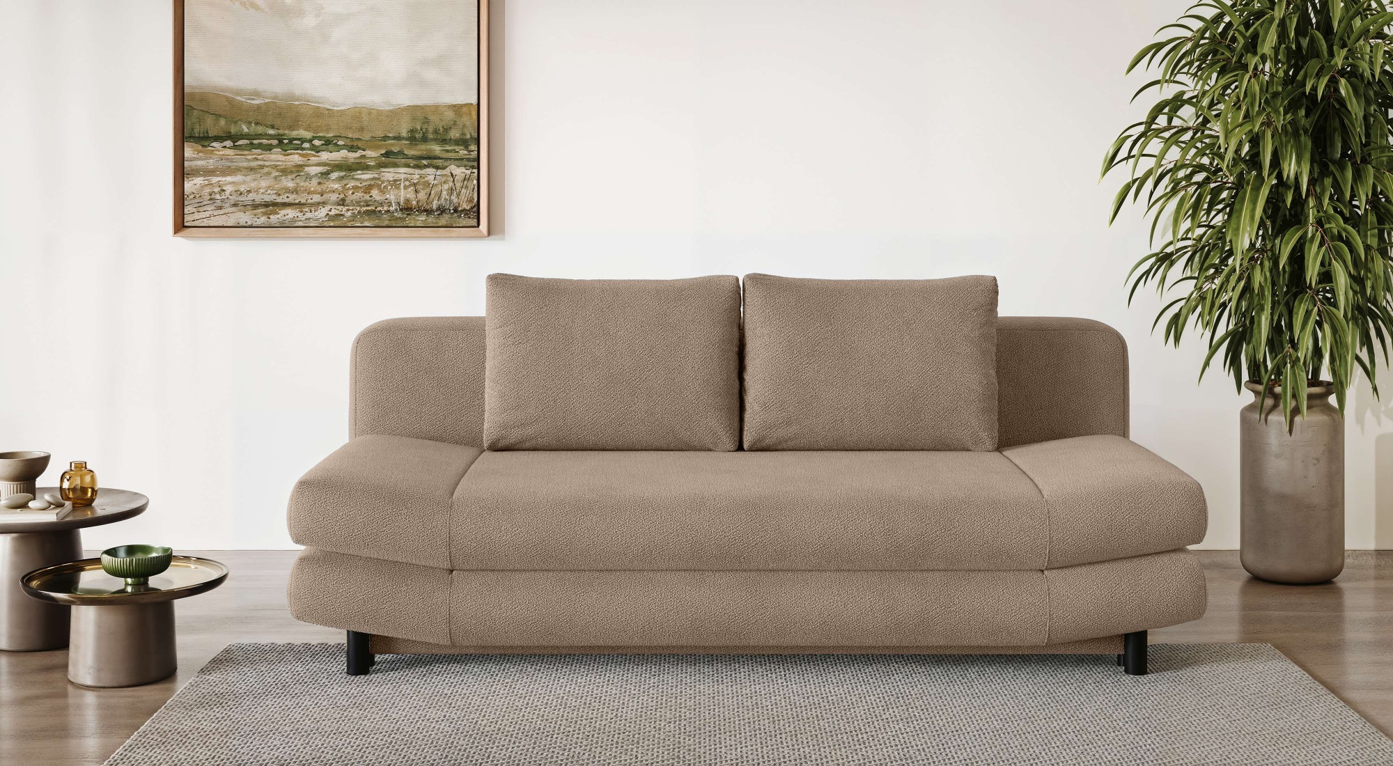 Home affaire 3-Sitzer »LENNARA Schlafsofa mit Bettkasten, Maße B/T/H: 209/9 günstig online kaufen