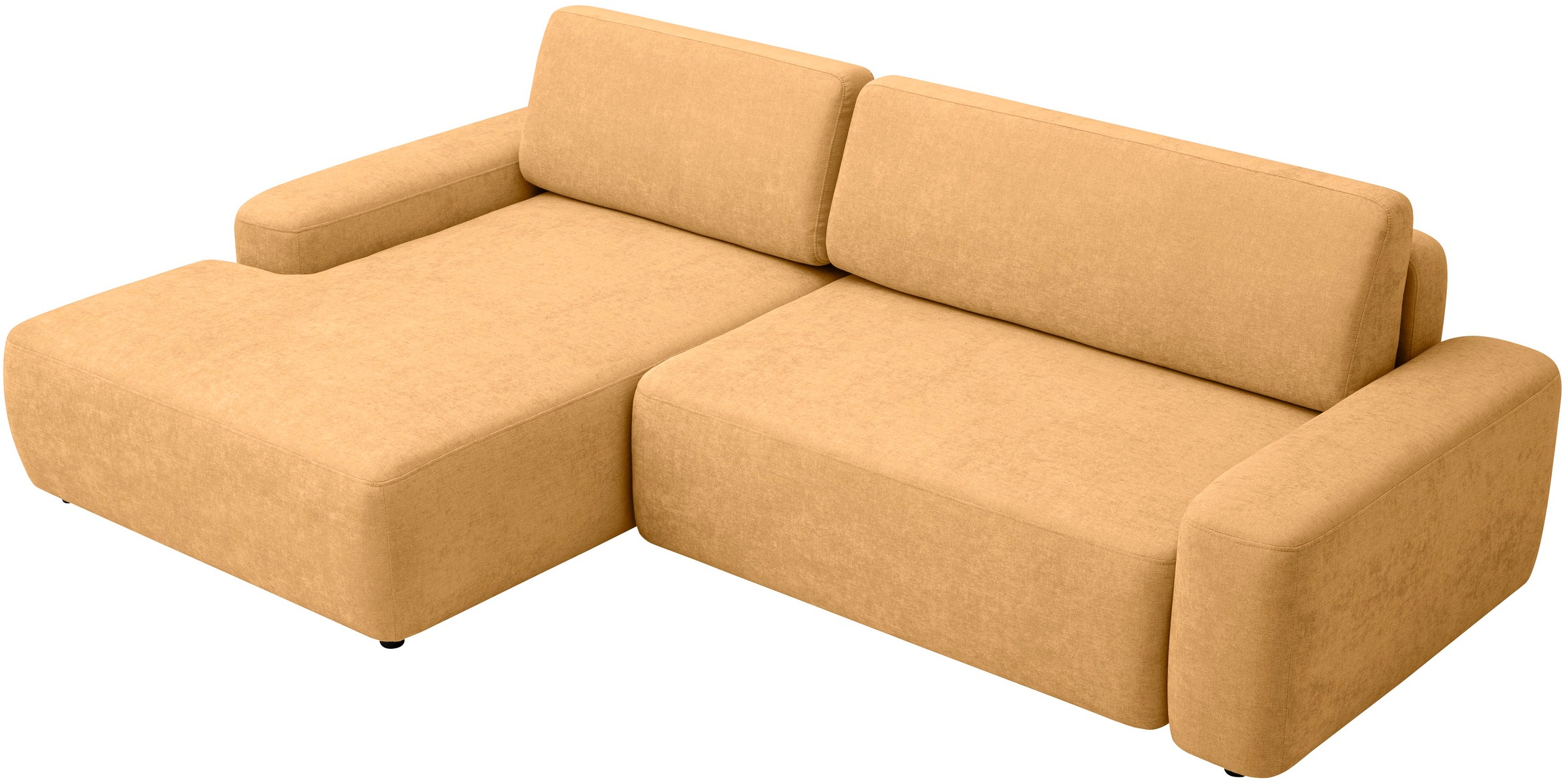 INOSIGN Ecksofa »TORGE (264cm), Schlafsofa in Cord, Samtvelours o Struktur fein, L-Form«, Schlaffunktion, Bettkasten, Liegefläche: 125/210 cm
