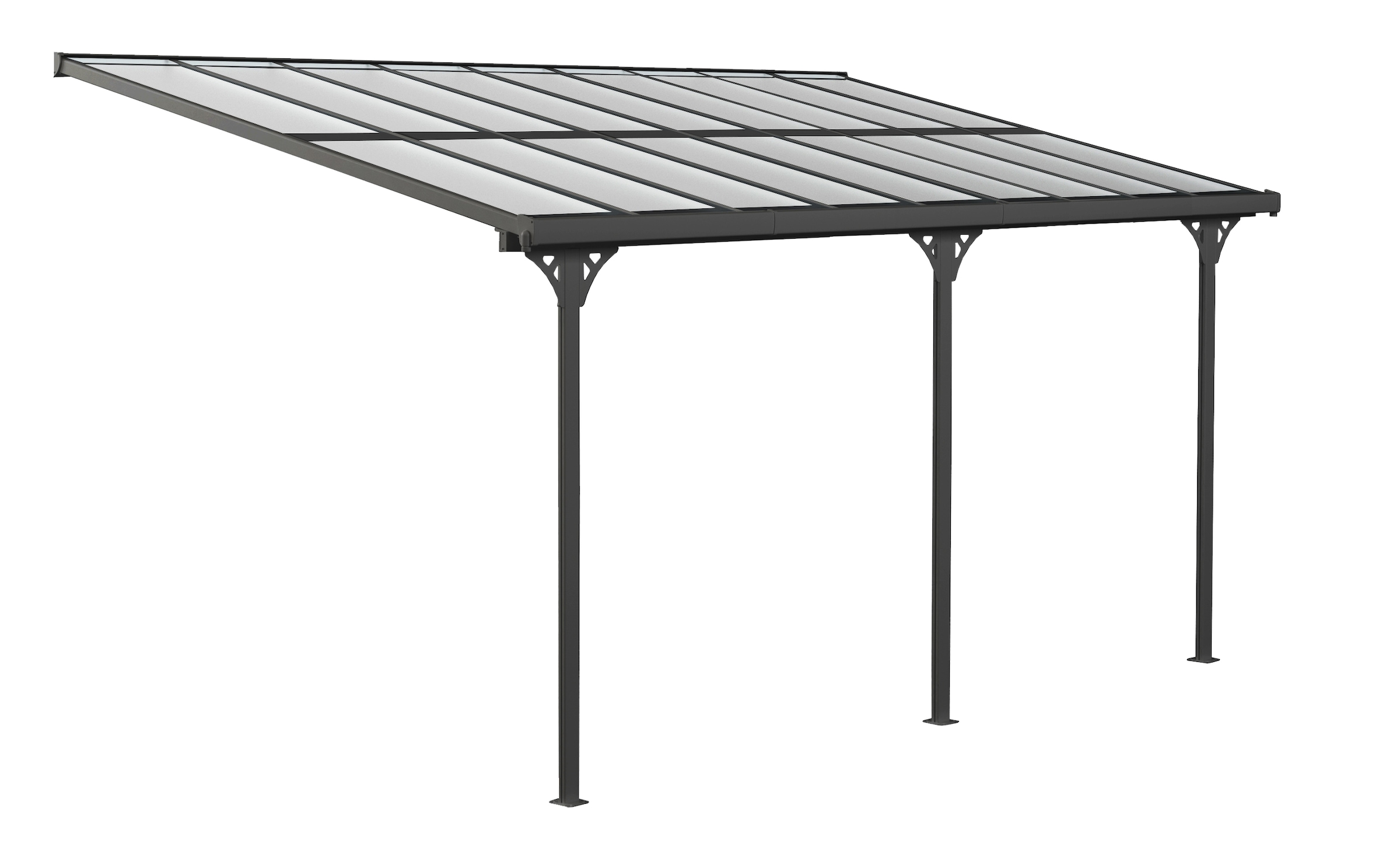WESTMANN Terrassendach »Bruce«, Rahmen aus pulverbeschichtetem Aluminium, schwarz