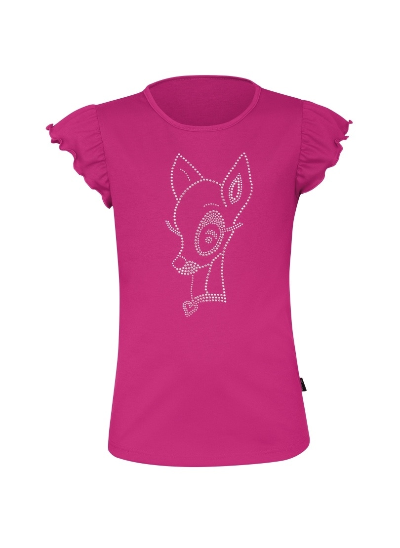 Trigema T-Shirt »TRIGEMA T-Shirt mit glitzerndem Bambi-Motiv«, (1 tlg.)