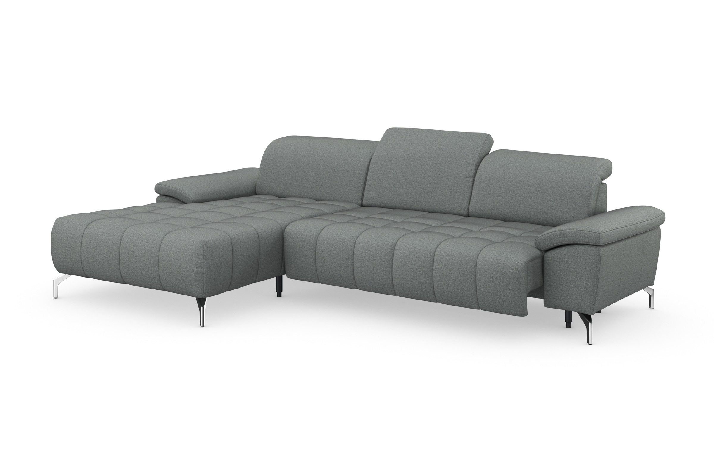 sit&more Ecksofa »Cool L-Form«, wahlweise mit Kopfteilverstellung und Vorziehsitz, motorisch