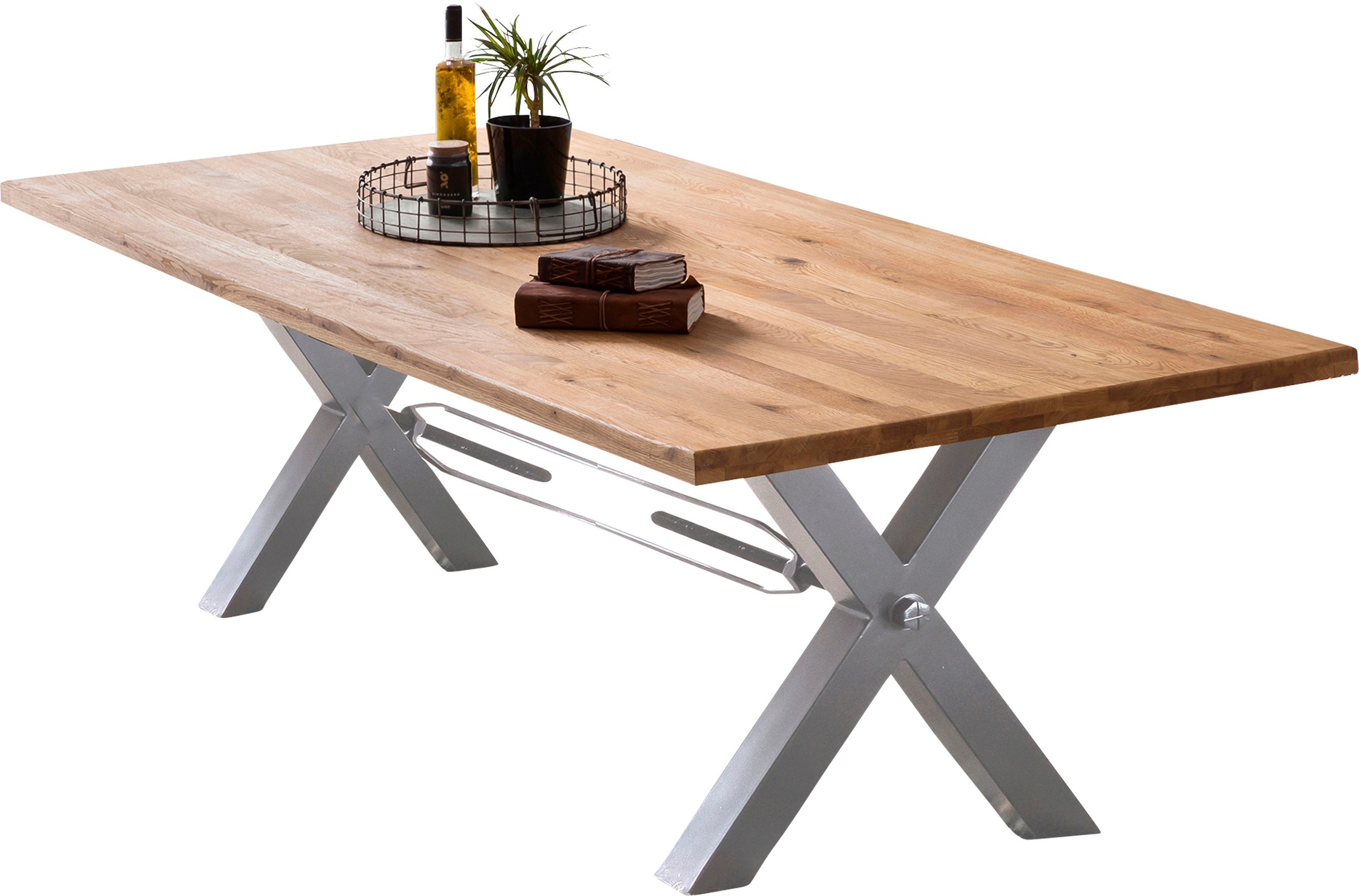 SIT Esstisch, X-Gestell im industriellen Antiklook günstig online kaufen