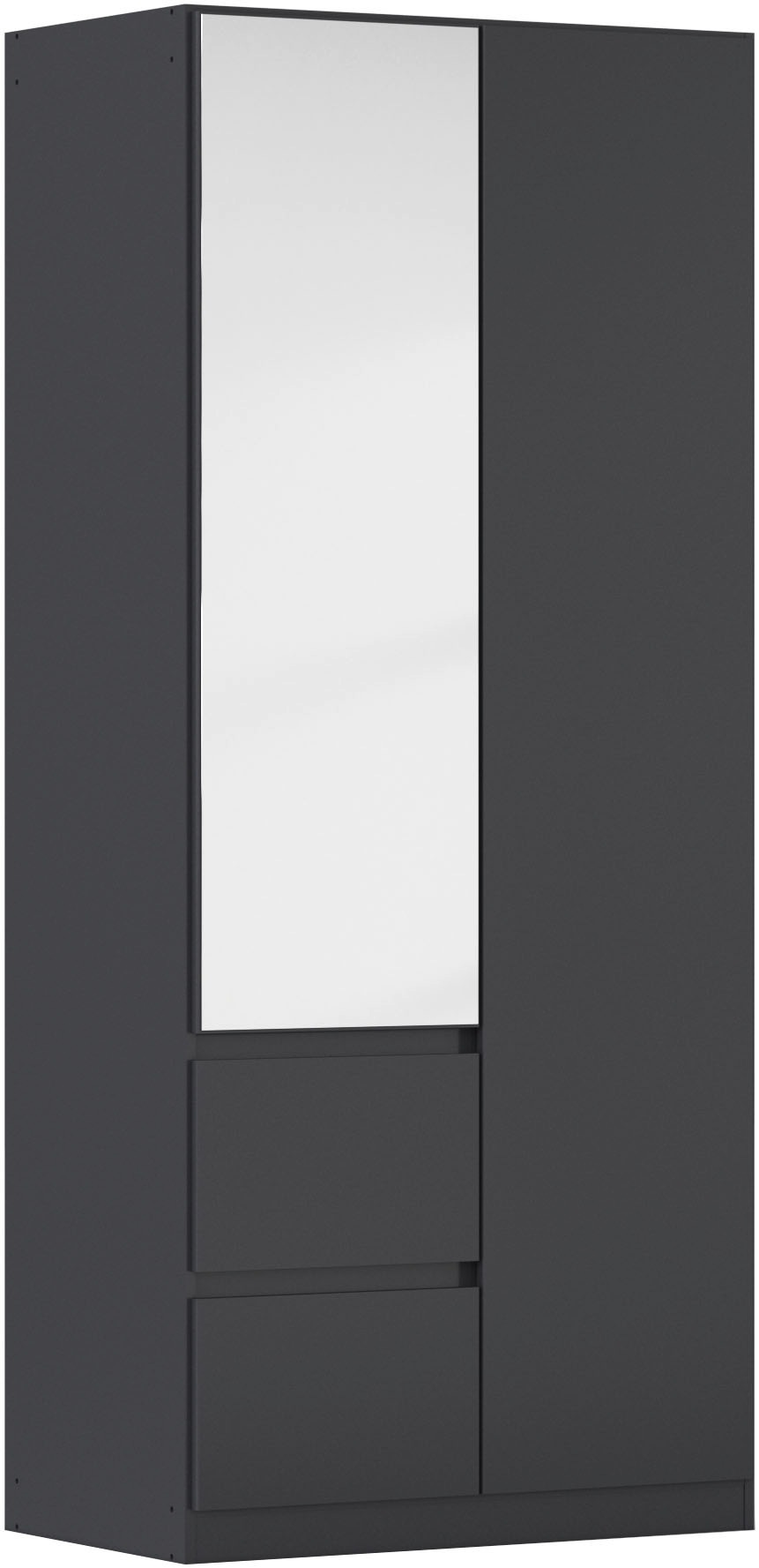 rauch Kleiderschrank »Schrank Garderobe MAINZ Breiten 91/136/181/226/271/315/360, Höhe 210cm« 3 verschiedene Ausstattungen BASIC/CLASSIC/PREMIUM (inkl. SOFT-CLOSE),  grifflose Front, Außentüren mit Push-to-Open Funktion MADE IN GERMANY