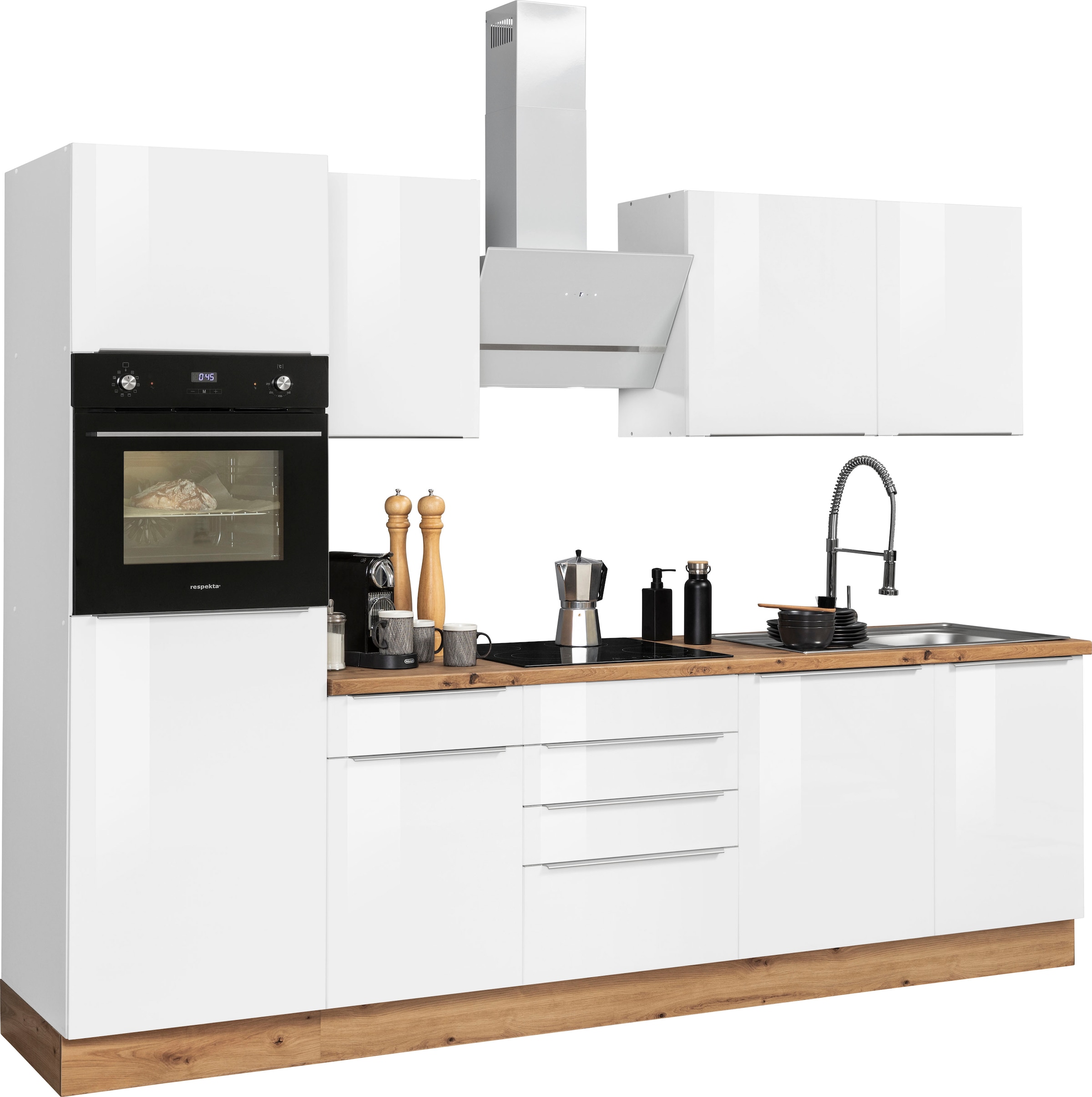 RESPEKTA Küchenzeile Funktion, der Soft Ausstattung Close cm bestellen Marleen«, aus Serie »Safado Breite 280 wie hochwertige online