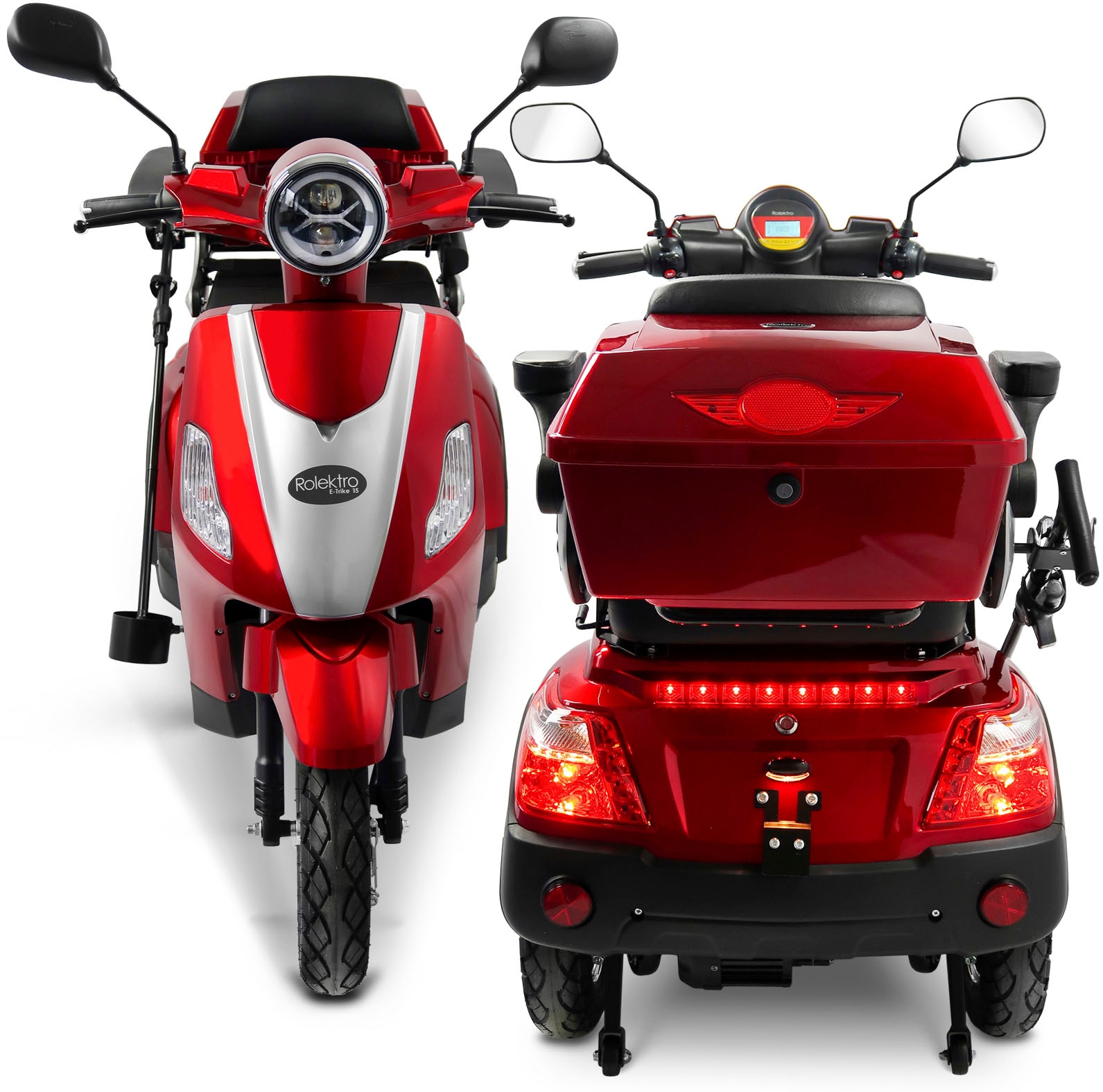 Rolektro Elektromobil »Rolektro E-Trike 15 V.3 Lithium«, (mit Topcase)