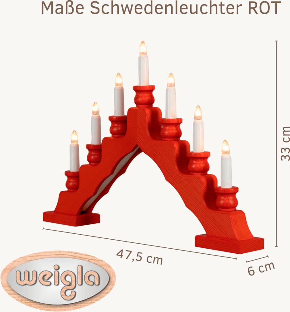 Weigla Lichterbogen "Schwede, Weihnachtsdeko", 7-flammig günstig online kaufen