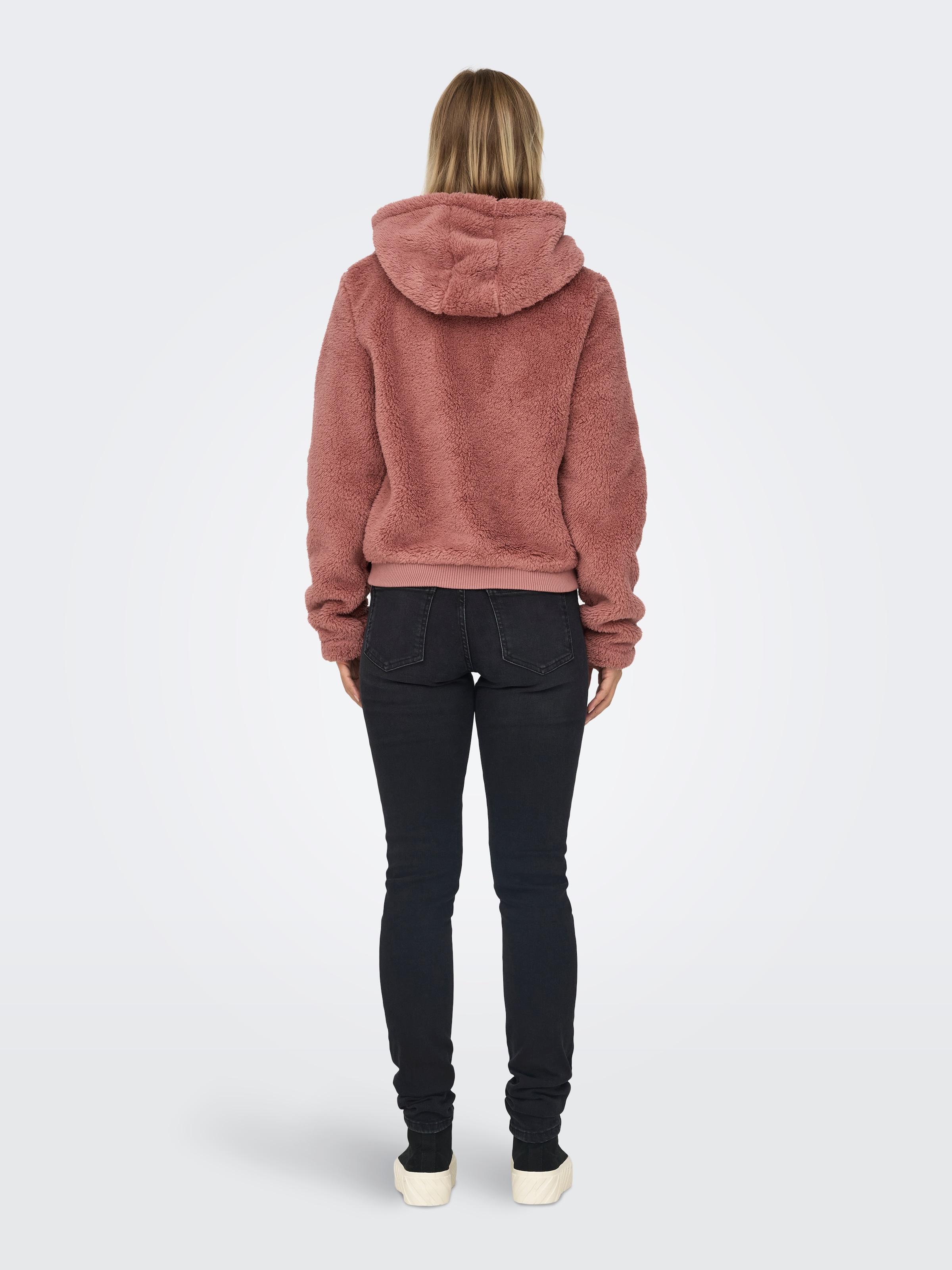 ONLY Kapuzenplüschjacke »ONLNEWANNA CONTACT SHERPA JKT OTW NOOS«, mit Kapuze