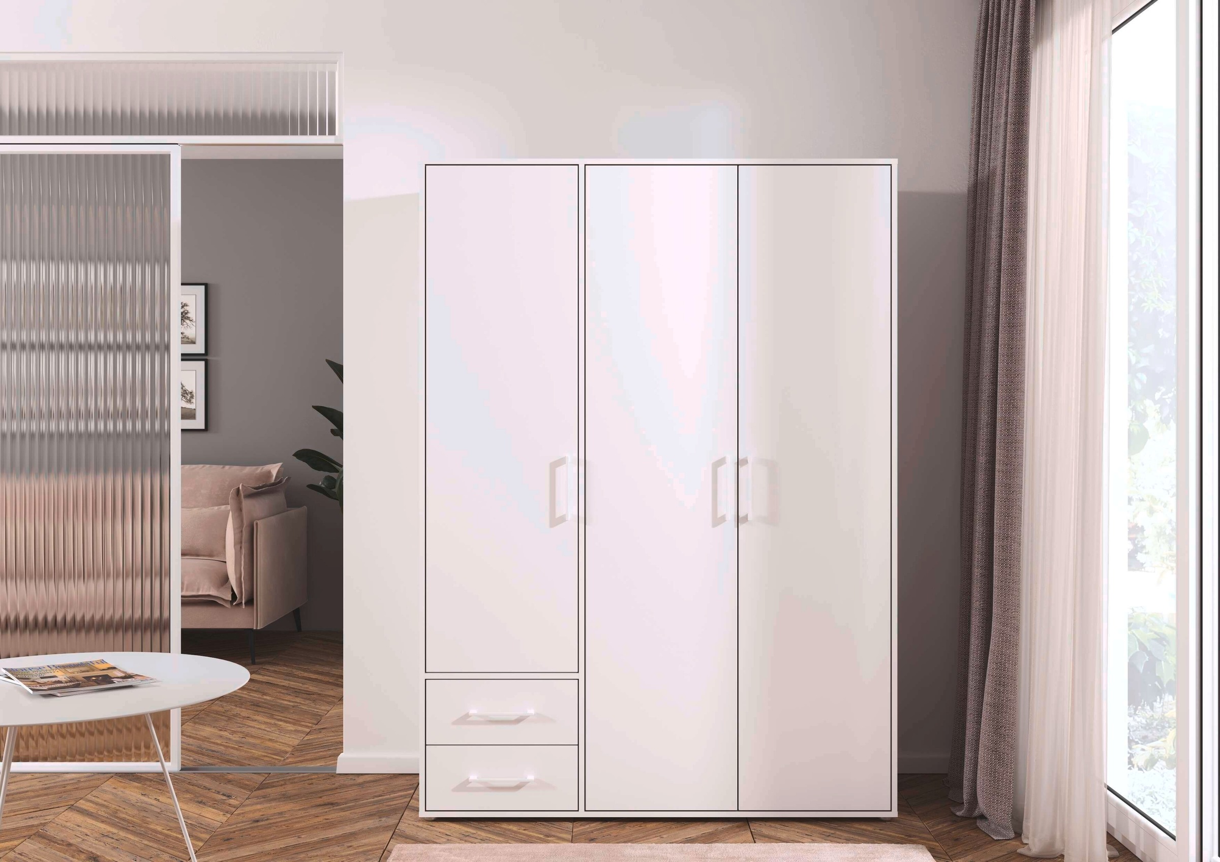 INOSIGN BY RAUCH Kleiderschrank »Schrank Garderobe Schlafzimmer Stauraum PAULLY TOPSELLER Wäscheschrank«, (mit 3 unterschiedlichen Griff-Varianten), OTTOS CHOICE 3 Griffvarianten MADE IN GERMANY