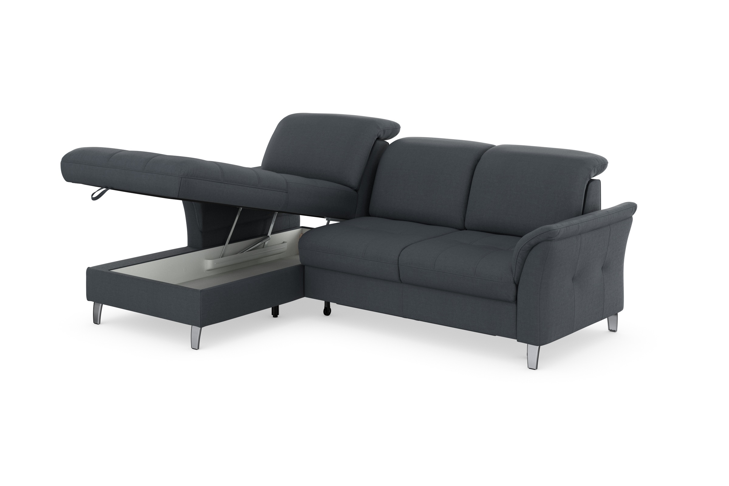 sit&more Ecksofa »Maggiore L-Form«, wahlweise mit Kopfteilverstellung, Bettfunktion und Bettkasten