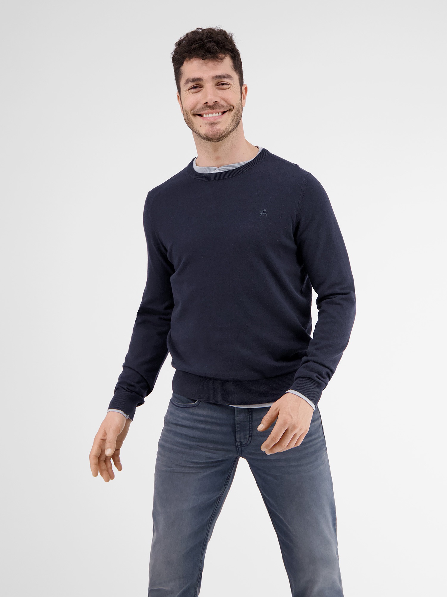LERROS Strickpullover »LERROS Lässiger Flachstrickpullover«
