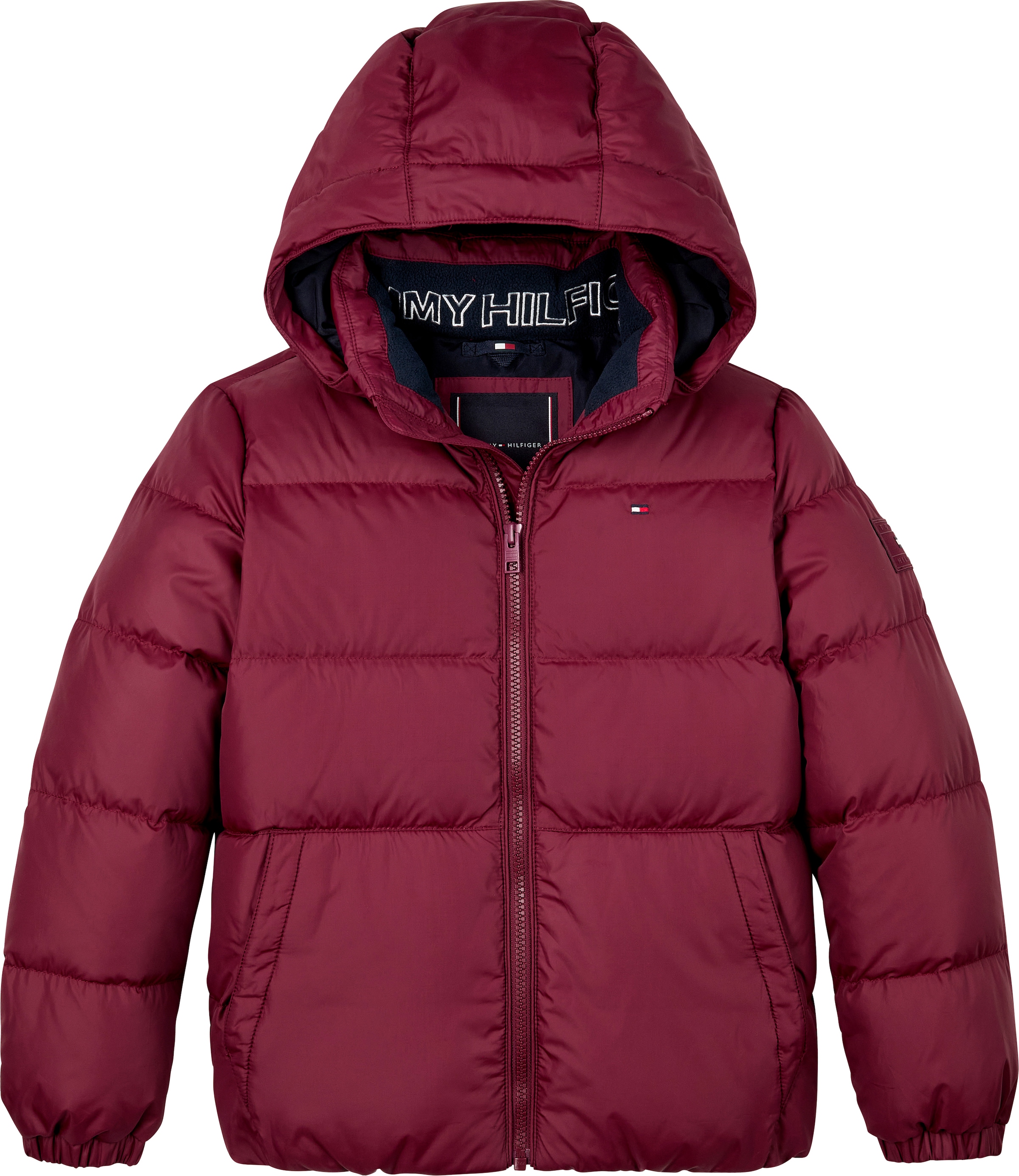 Tommy Hilfiger Daunenjacke »ESSENTIAL DOWN JACKET«, mit Kapuze, mit Logo-Patch