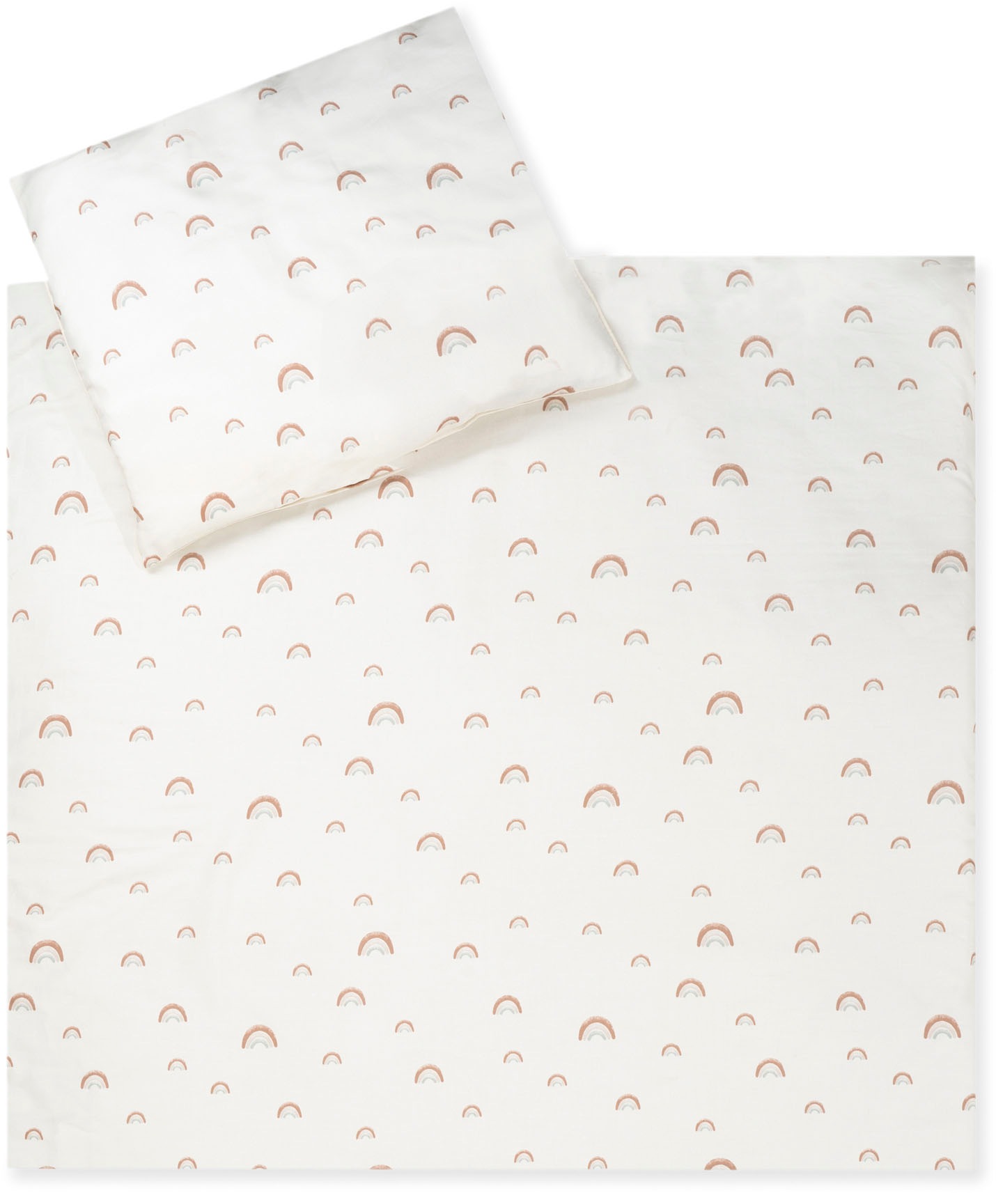 Kinderbettwäsche JULIUS ZÖLLNER Baby- und Kinderbettwäsche aus 100% Bio-Baumwolle, bunt (rainbow), B/L: 80cm x 80cm, 1 Stk., 1 Stk., Linon, B/L: 35cm x 40cm, 2 Stk.