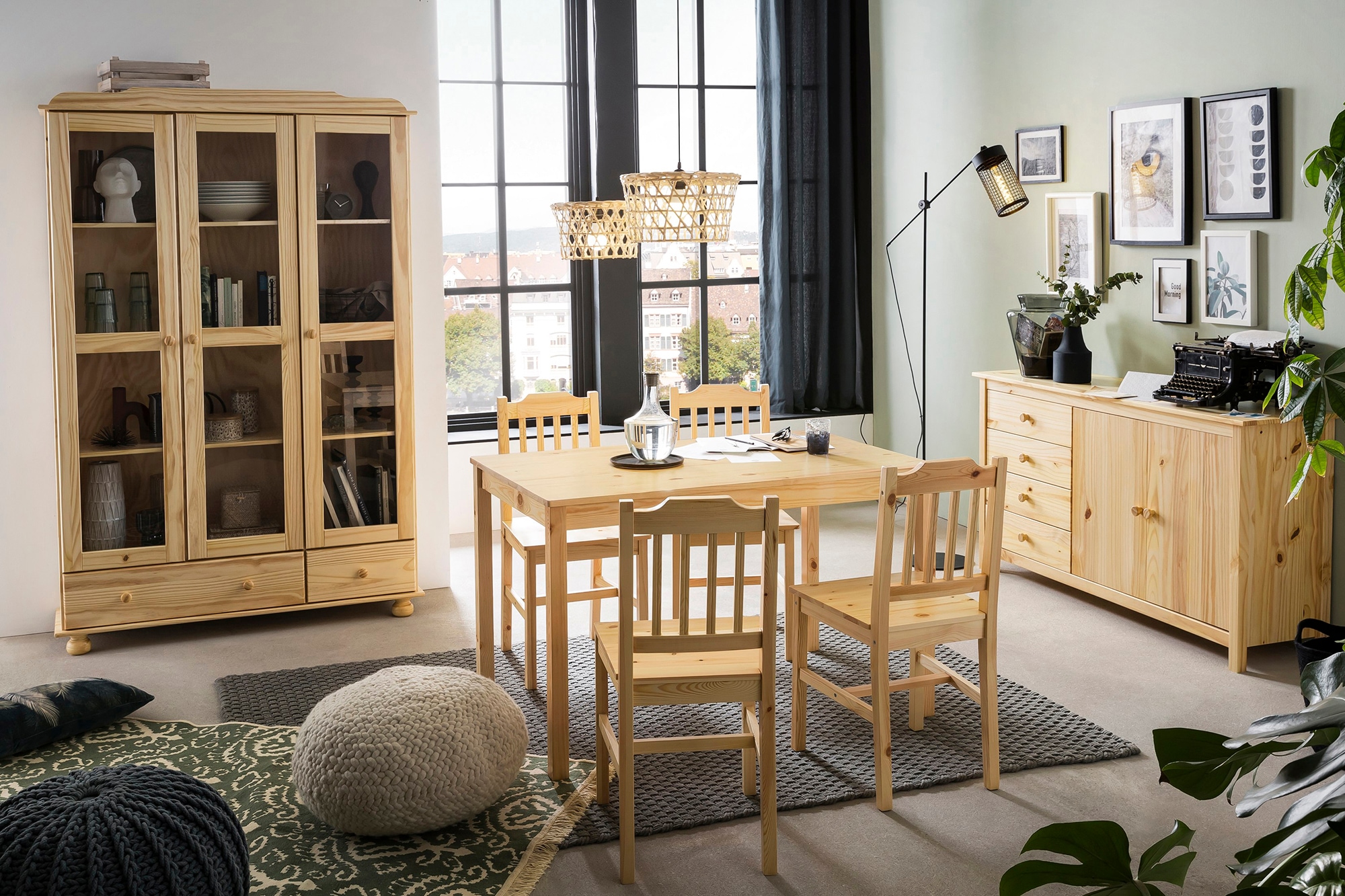 Home affaire Vitrine »Chur«, Gefertigt aus massivem Kieferholz