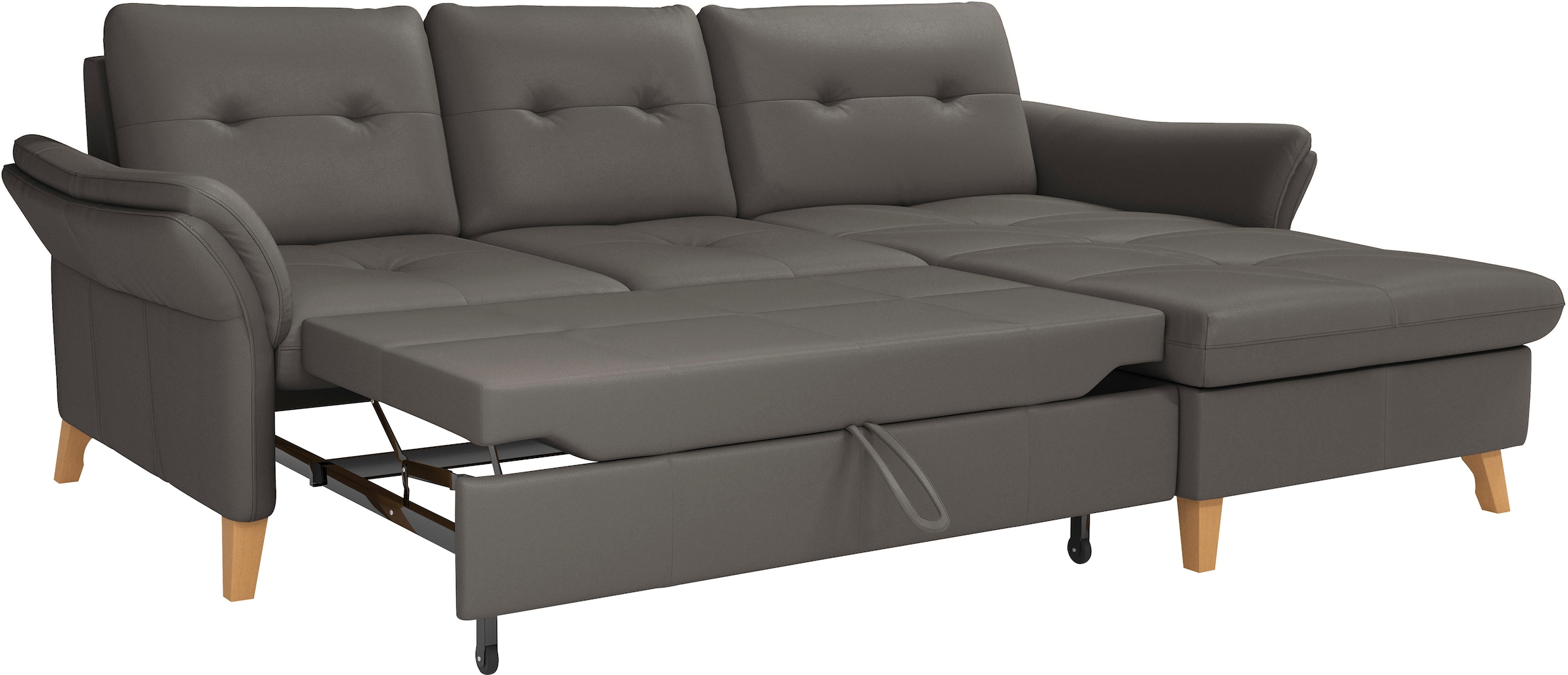 sit&more Ecksofa »Göteborg«, Sitztiefenverstellung und Federkern, wahlweise mit Bettfunktion