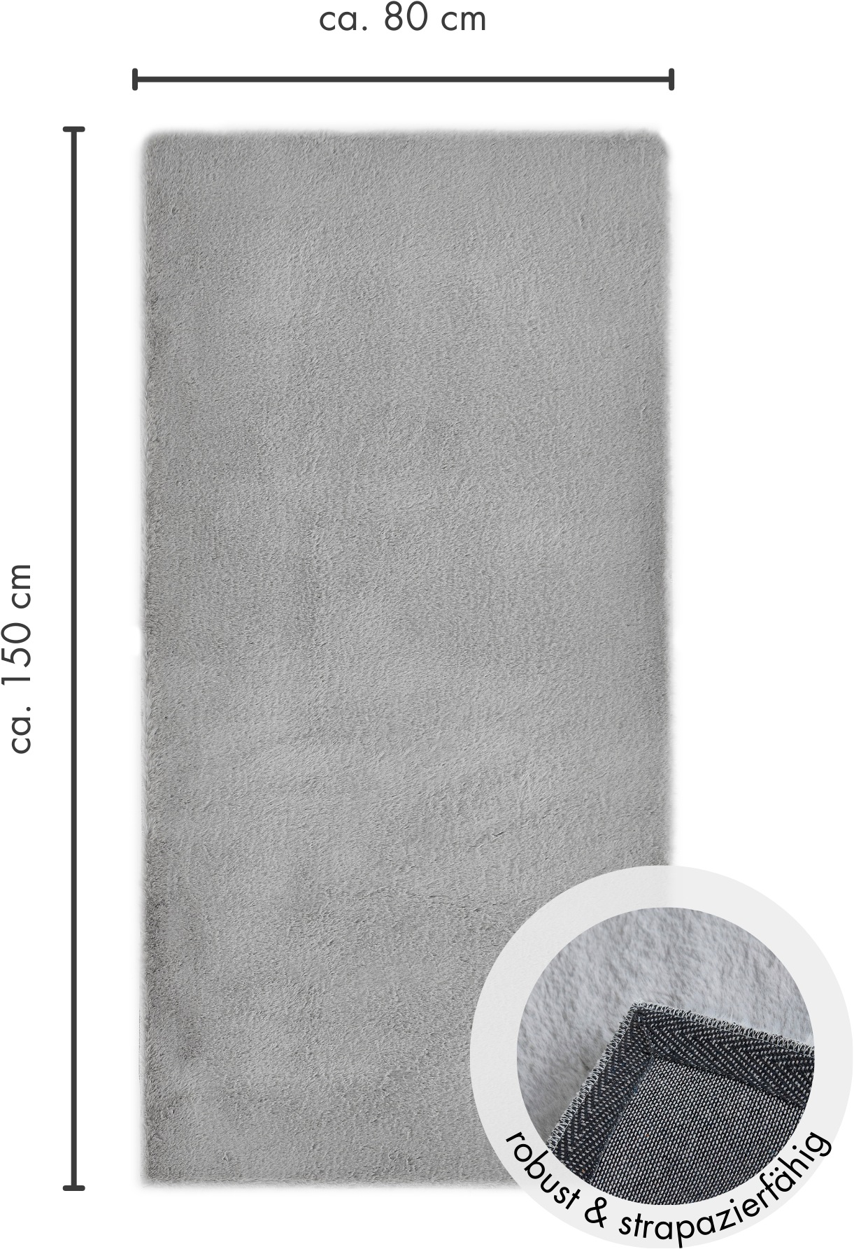 LUXOR living Fellteppich »Novara«, rechteckig, 30 mm Höhe, Kunstfell, Kaninchenfell-Haptik, besonders weicher Hochflor