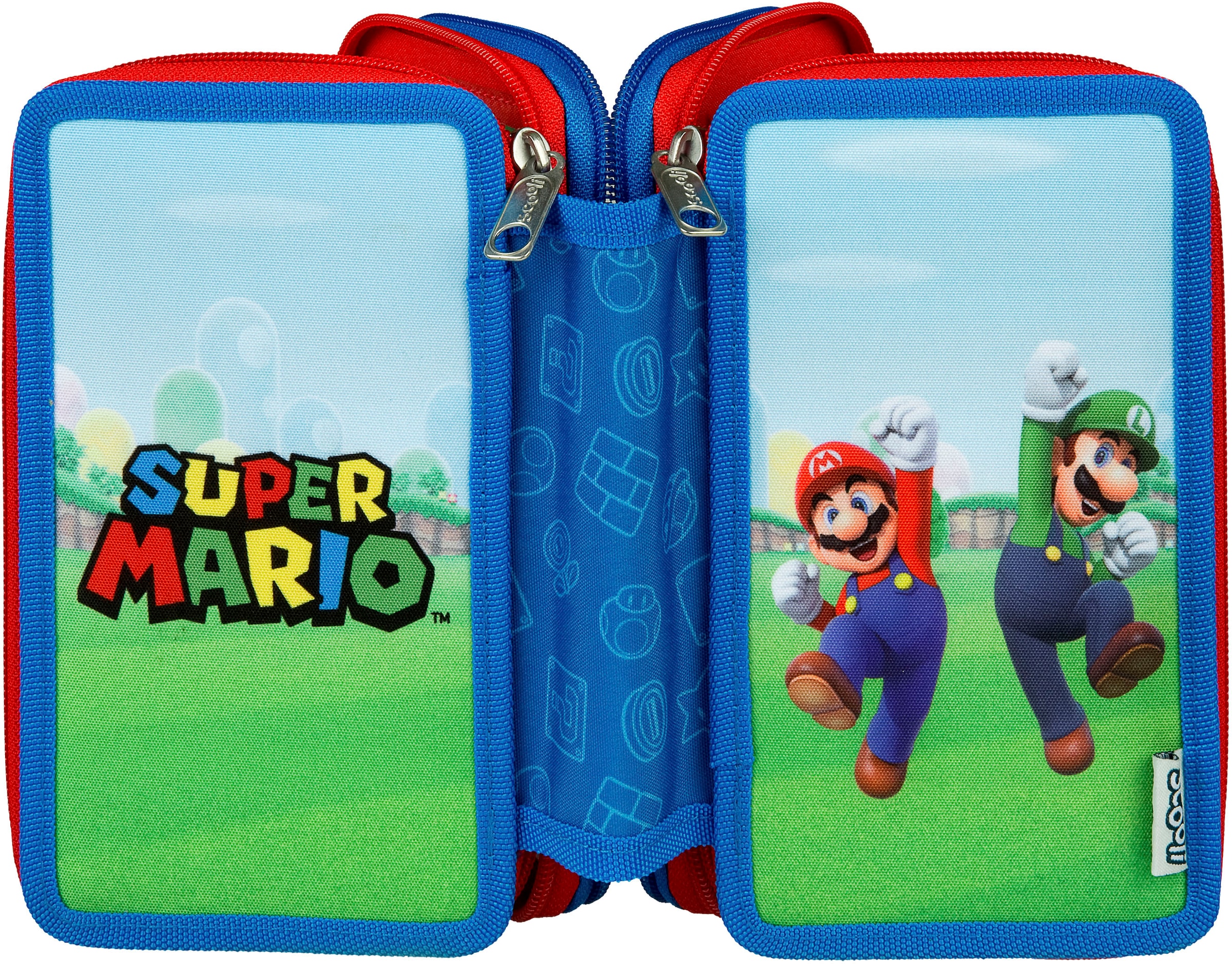 bestellen Super Mario«, inklusive befüllt, »Tripledecker, Scooli Federmäppchen Geodreieck