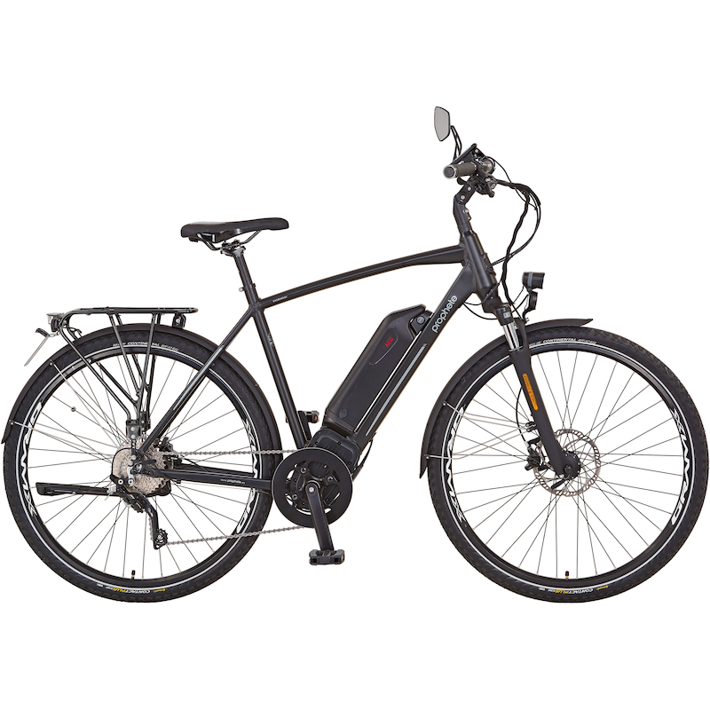 PROPHETE S-Pedelec »Entdecker 20.ETT.10« 10 Gang Shimano Deore XT Mittelmotor 500 W S-Pedelec, Elektrofahrrad für Damen u. Herren schwarz matt+schwarz