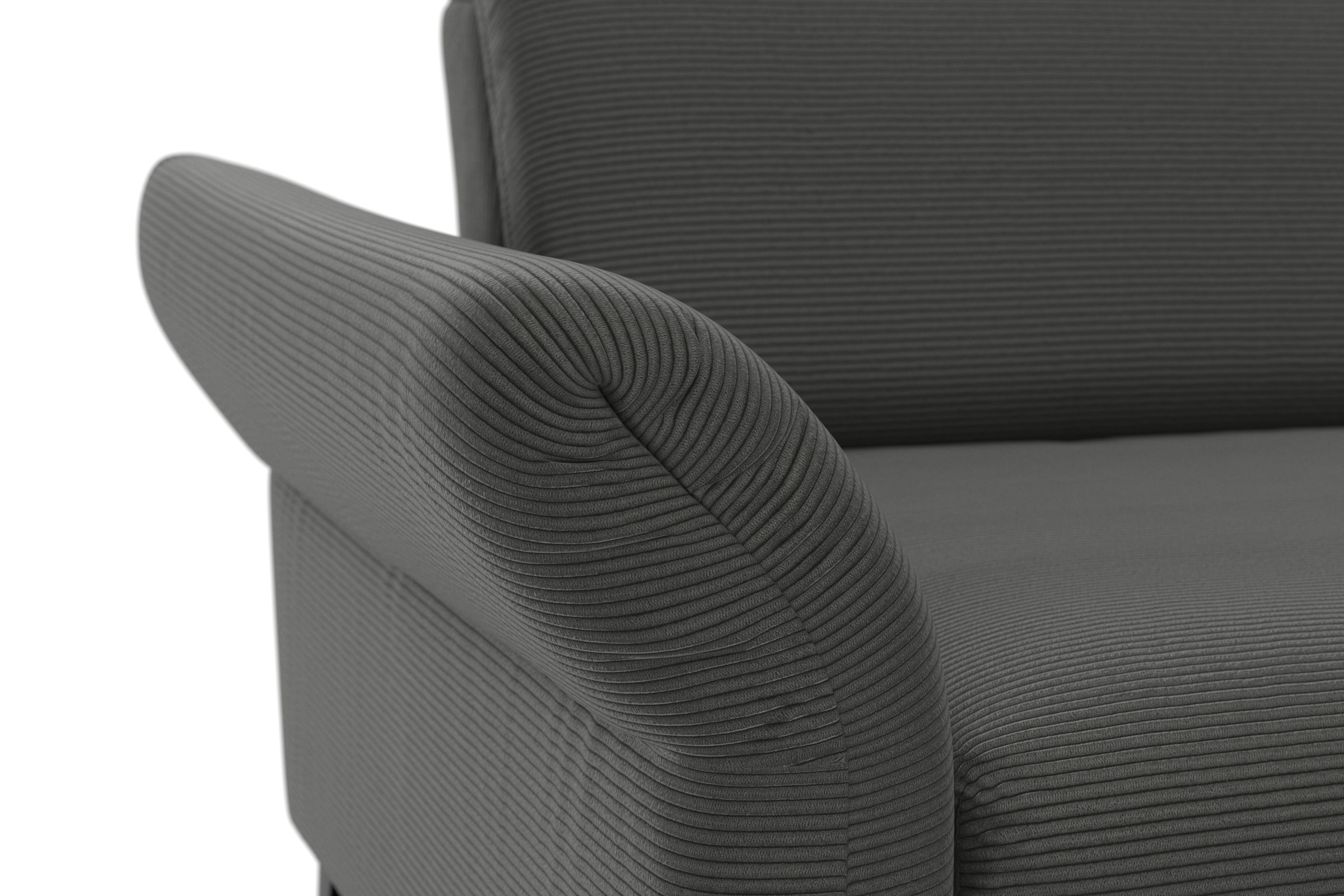 INOSIGN Ecksofa »Coco L-Form«, Sitztiefen-, Arm- und Kopfteilverstellung, Cord-Bezug, Fußhöhe 15 cm