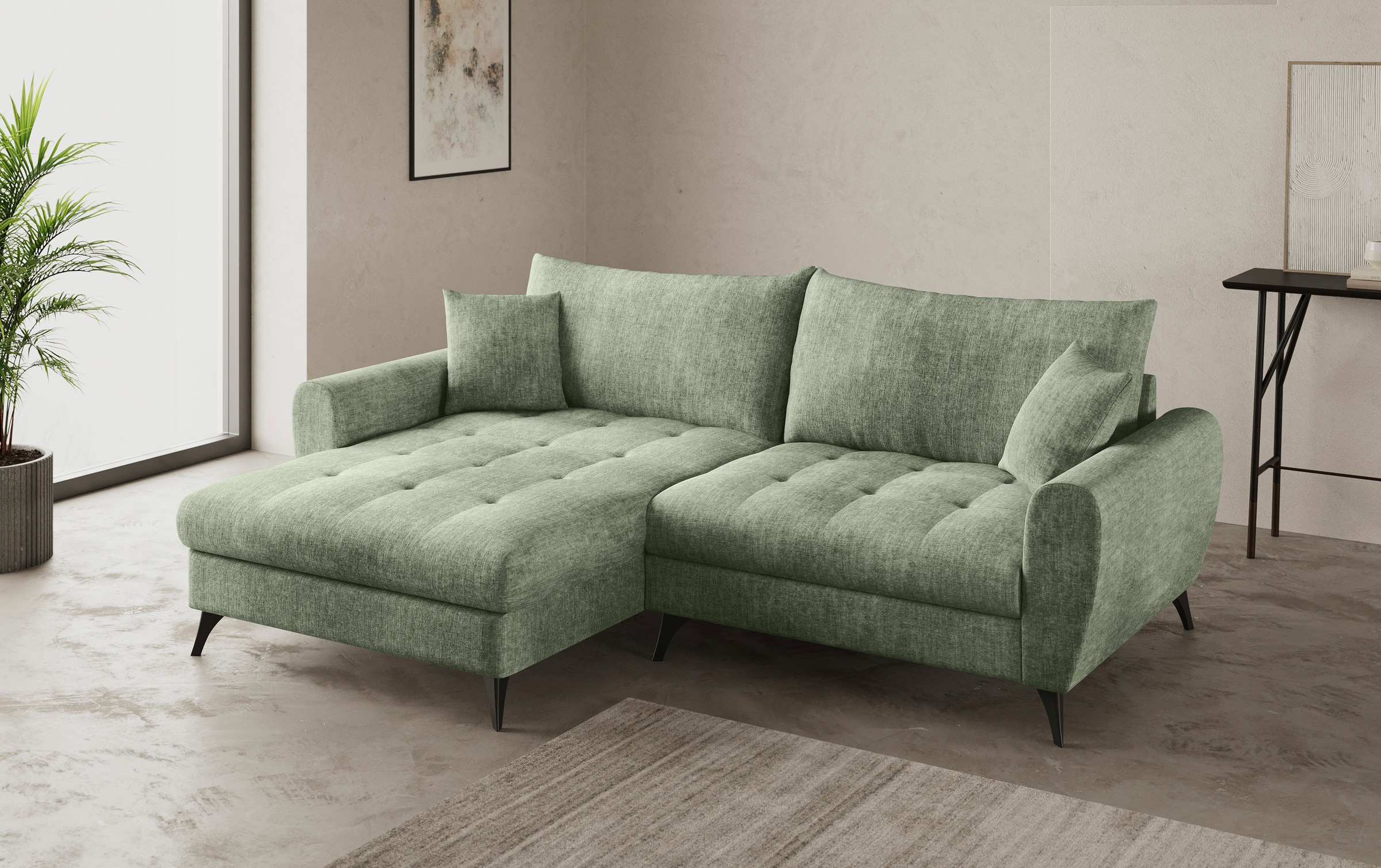 Mr. Couch Ecksofa »Blackburn II L-Form«, Wahlweise mit Kaltschaumpolsterung bis 140 kg belastbar