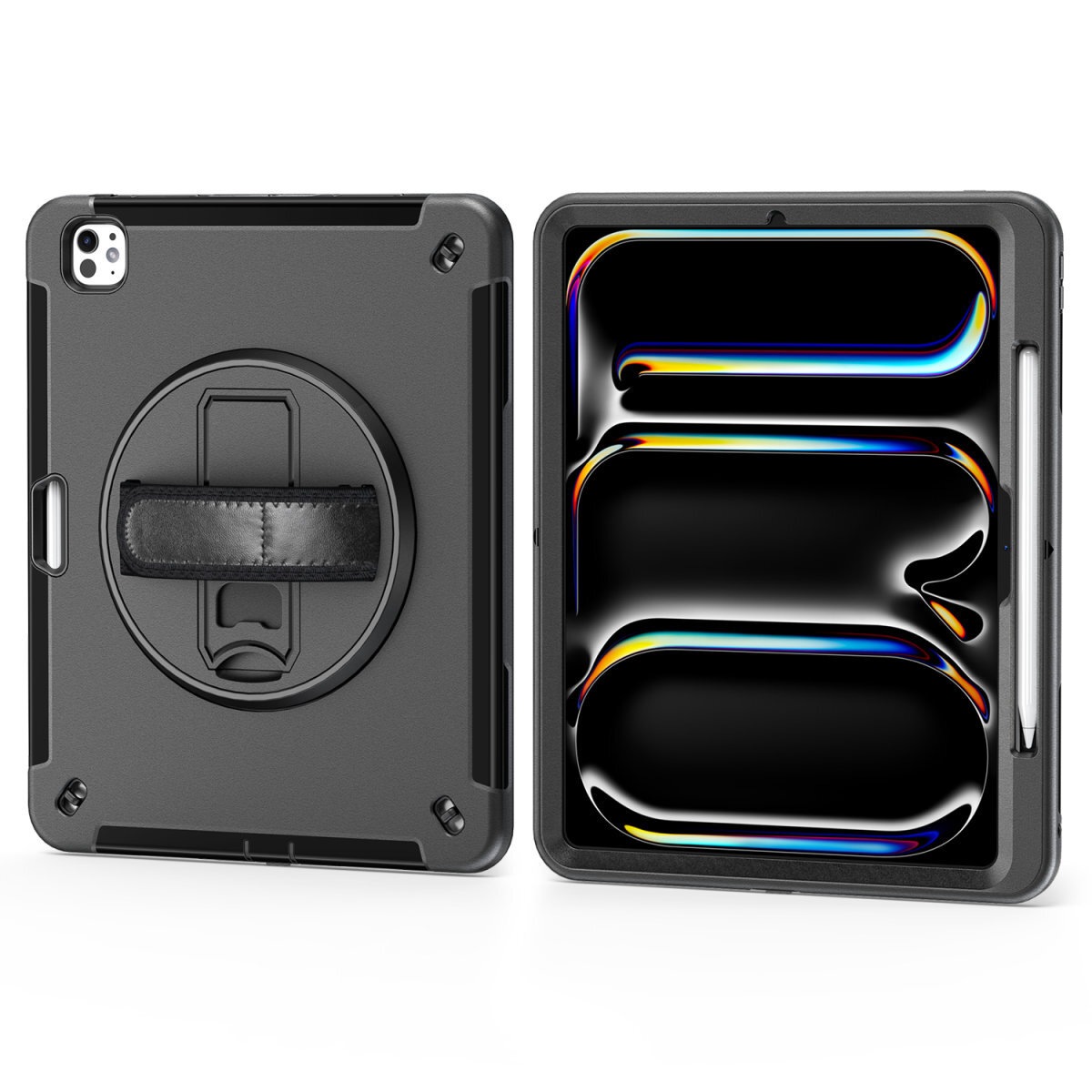 4smarts Tablet-Hülle »Rugged Case GRIP für Apple iPad Pro 13 (M4, 2024)«, Backcover, Schutzhülle, Handyschutzhülle, Case, Schutzcase, stoßfest