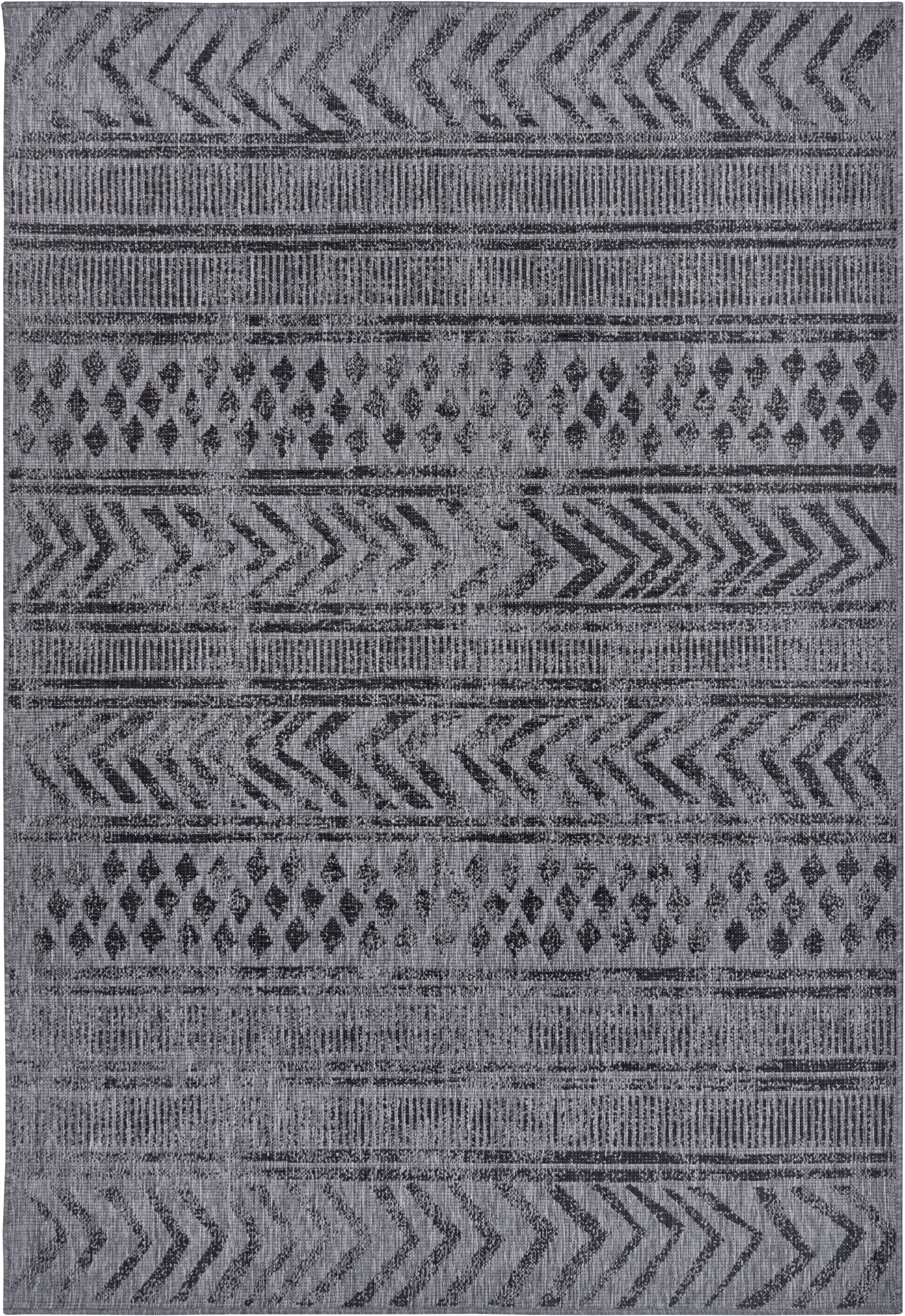 NORTHRUGS Teppich »BIRI Wendeteppich«, rechteckig, 5 mm Höhe, In-& Outdoor, Wetterfest, Balkon, Läufer, Wohnzimmer, Wasserfest, Boho