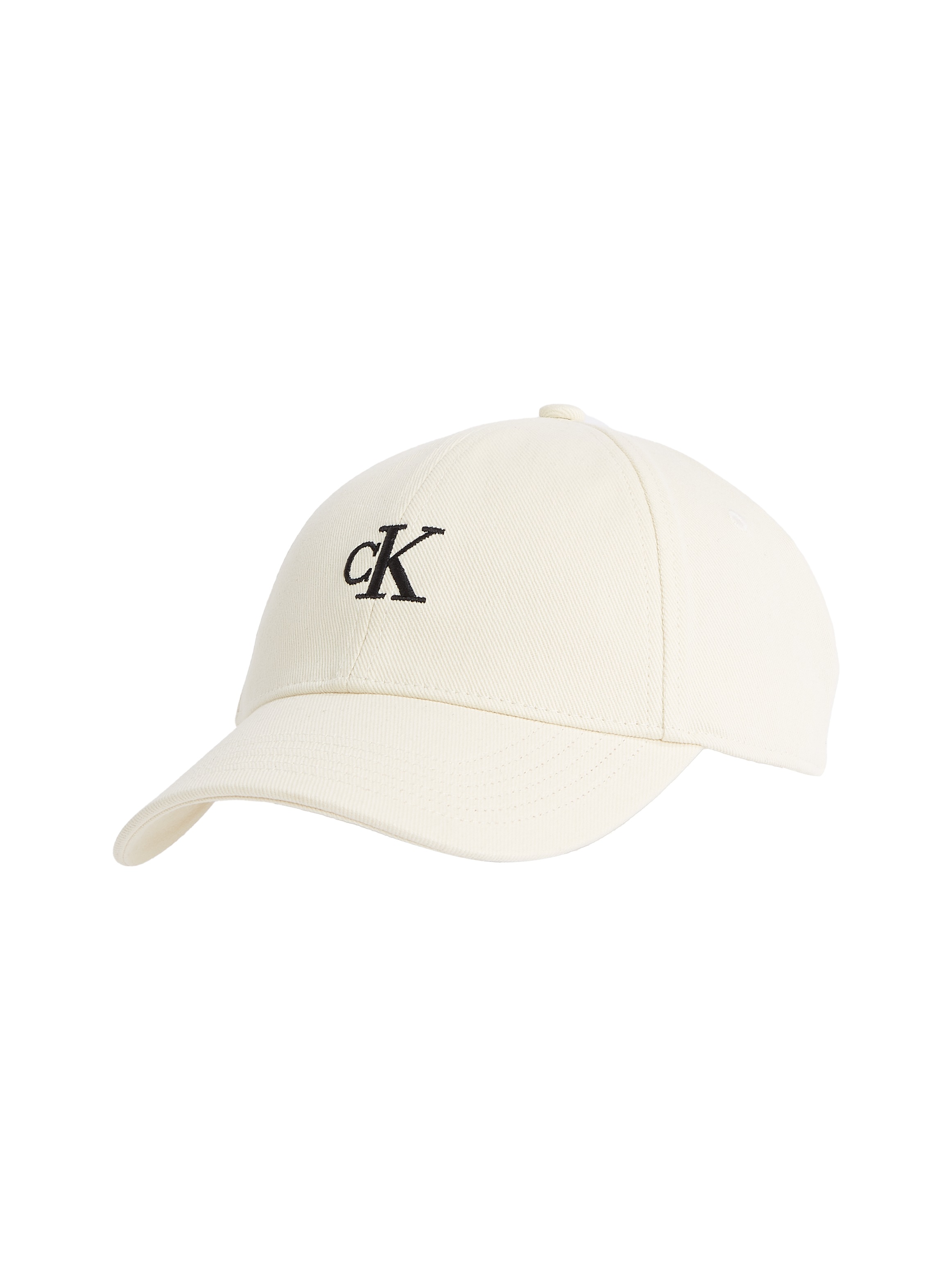 CALVIN KLEIN JEANS Baseball Cap »EMBROIDERED MONOGRAM CAP« mit Logostickerei Bone White