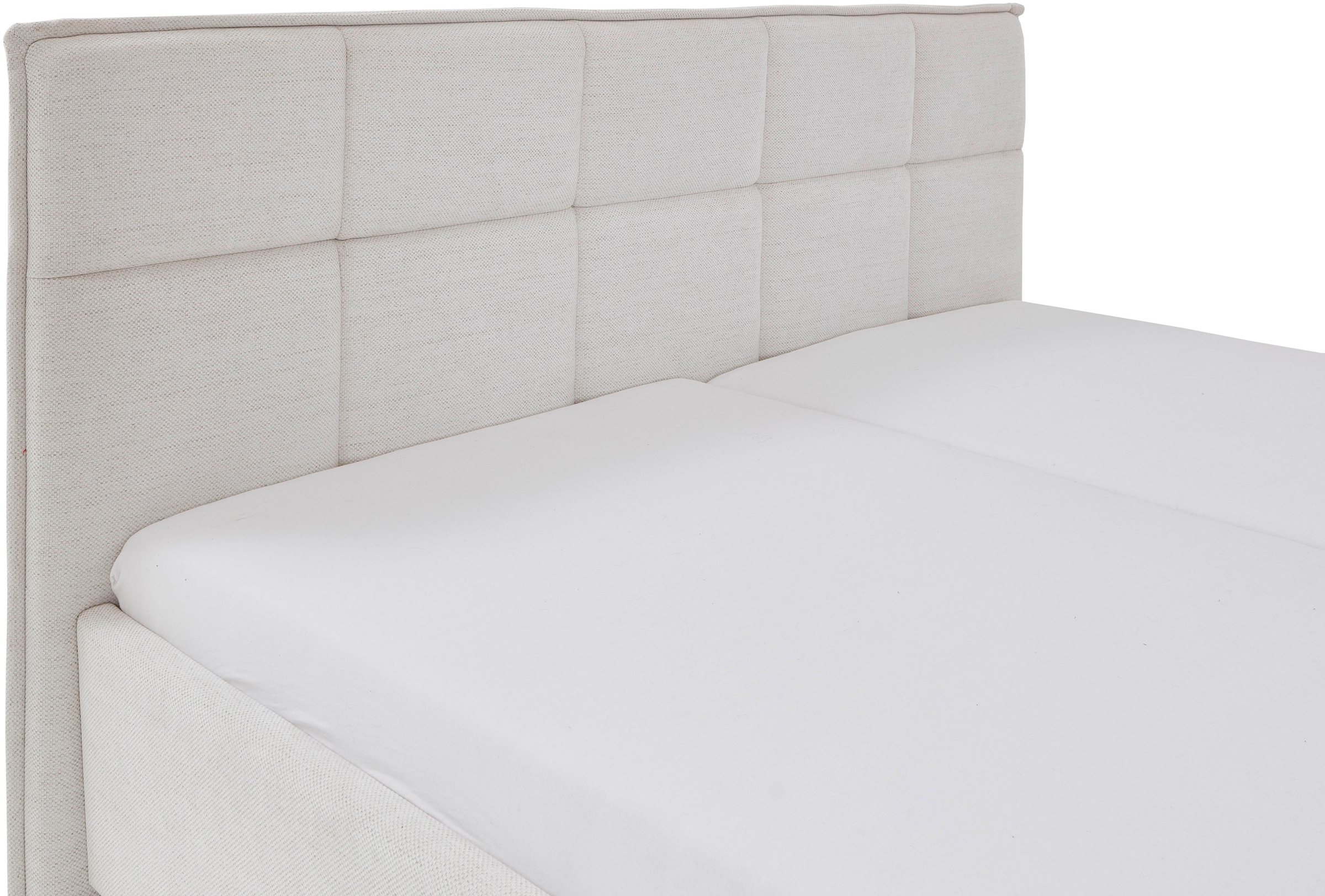 meise.möbel Polsterbett »Paulo wahlweise mit Bettkasten, erhältlich in den Breiten 160 & 180cm« wahlweise mit Holz- oder Metallfuß